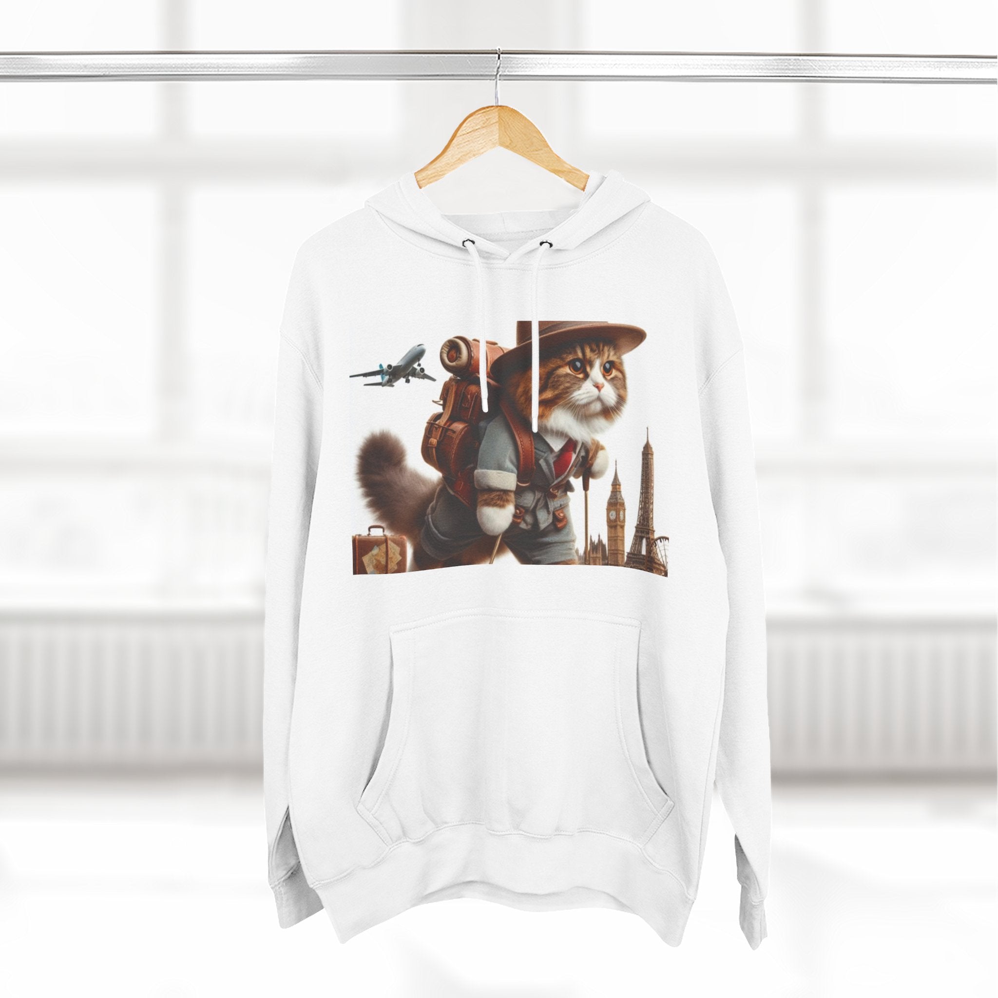 Three-Panel Fleece Hoodie