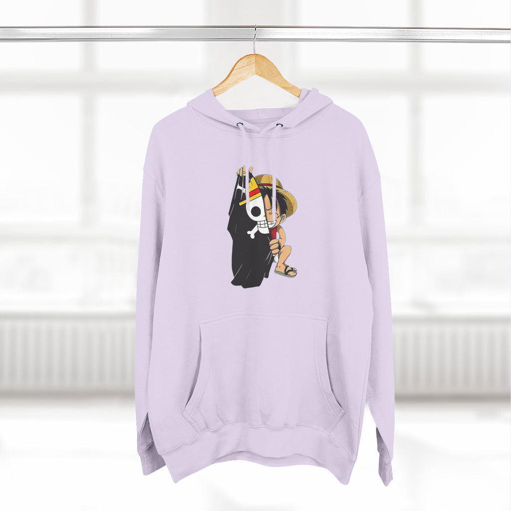 Three-Panel Fleece Hoodie