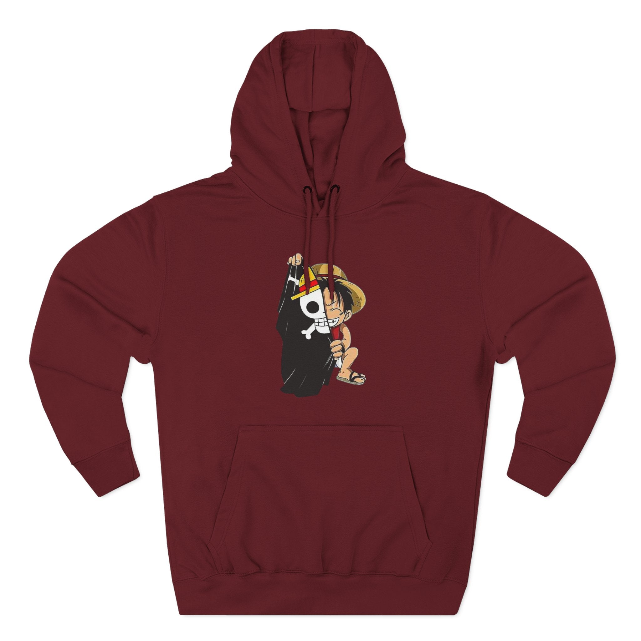 Three-Panel Fleece Hoodie