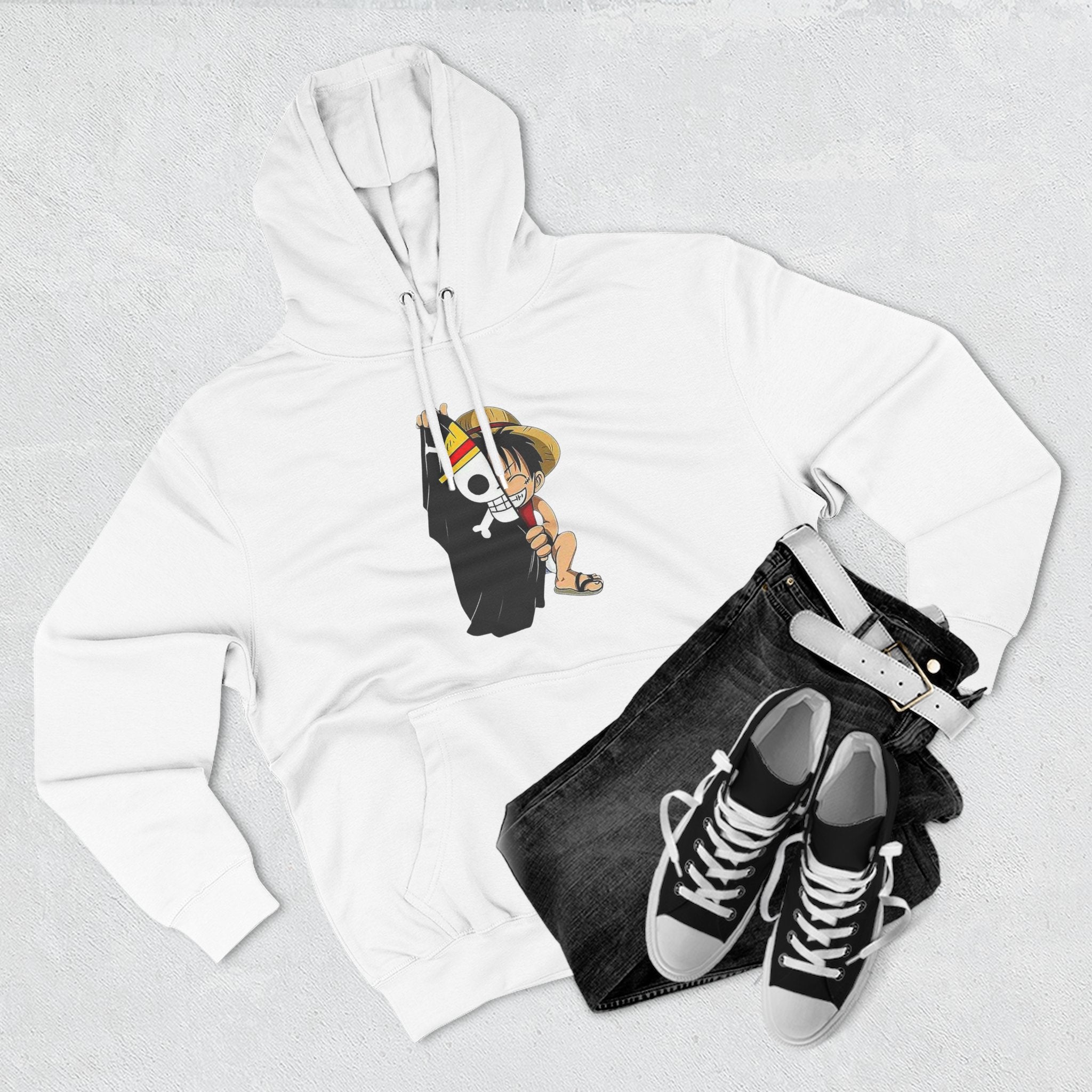 Three-Panel Fleece Hoodie