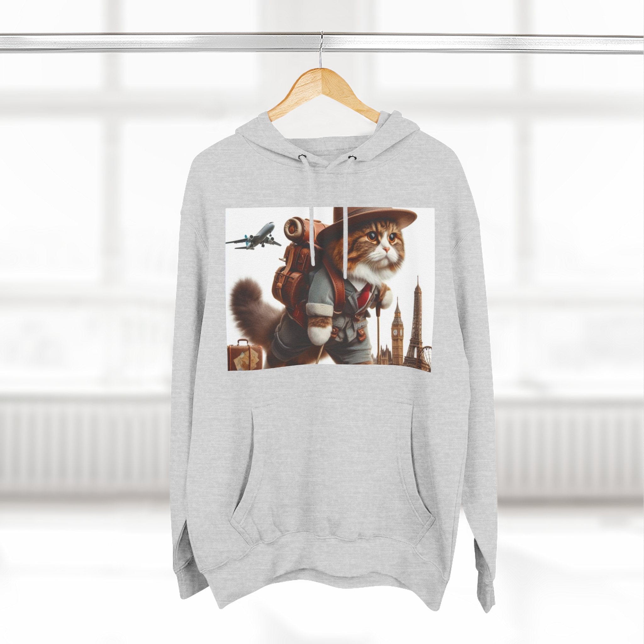 Three-Panel Fleece Hoodie