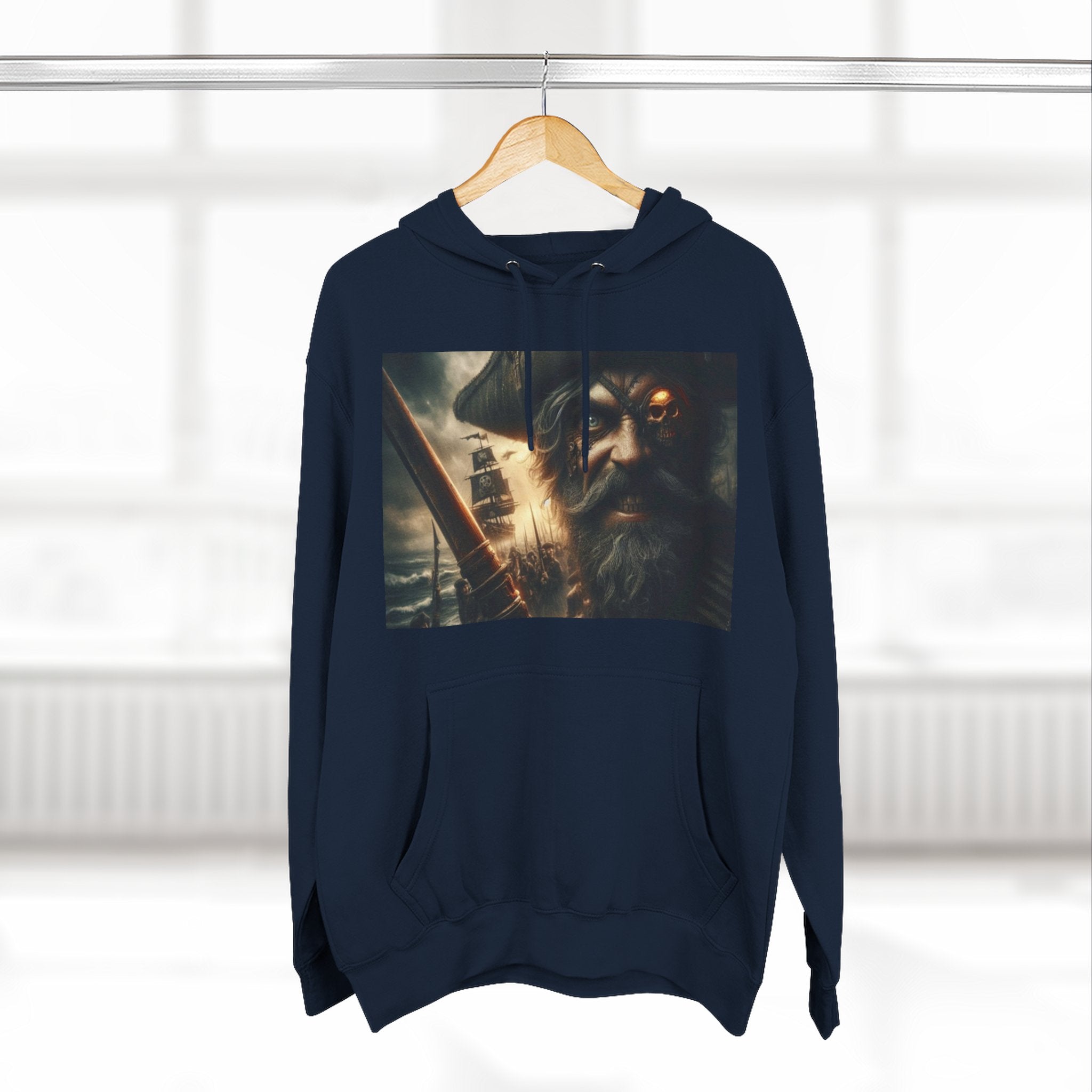 Three-Panel Fleece Hoodie