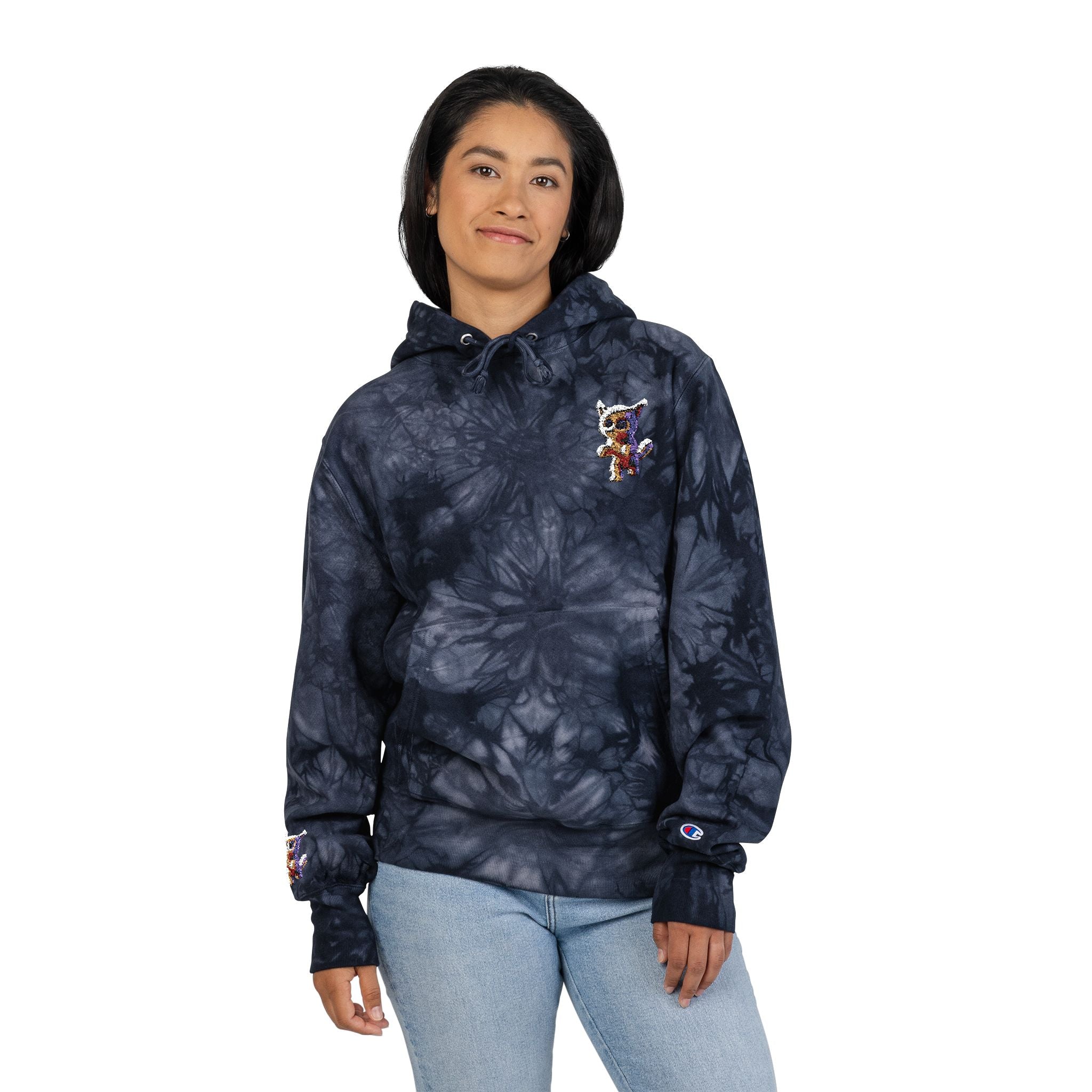 Unisex Champion Tie-Dye Hoodie (Embroidery)