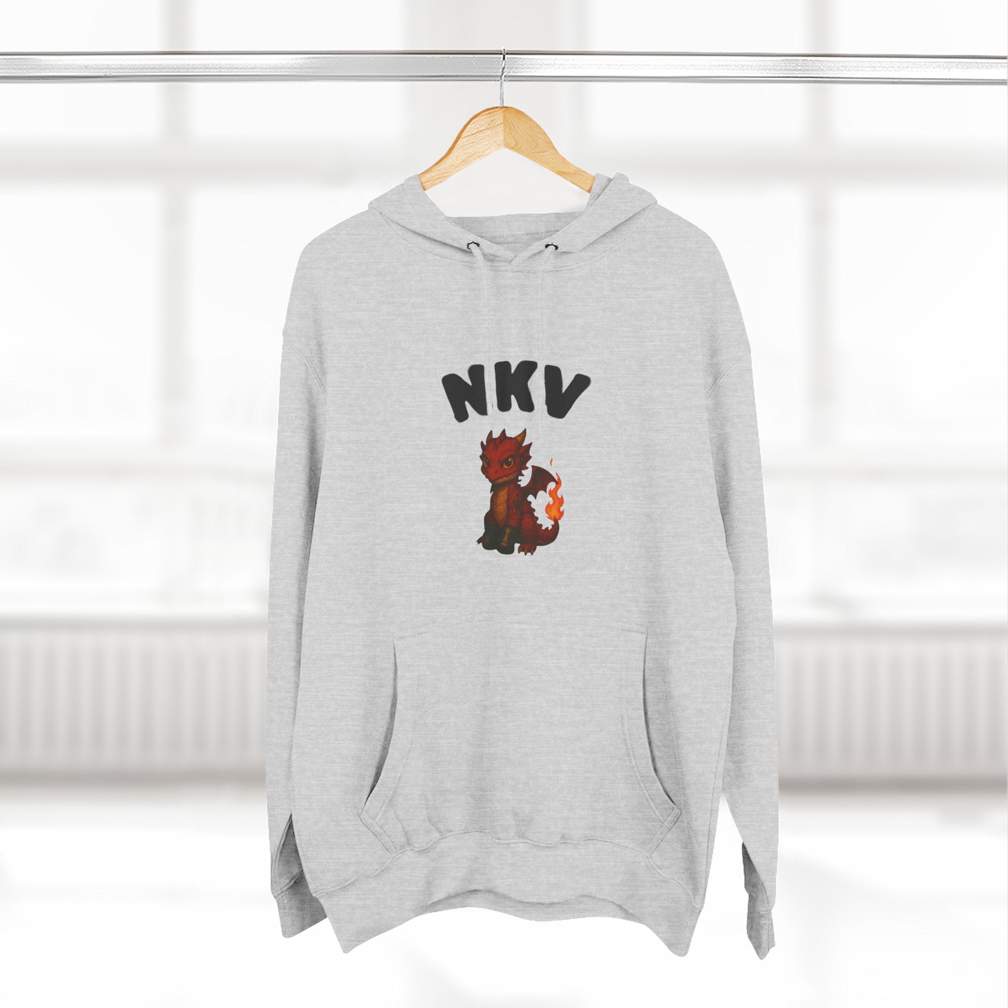 Three-Panel Fleece Hoodie