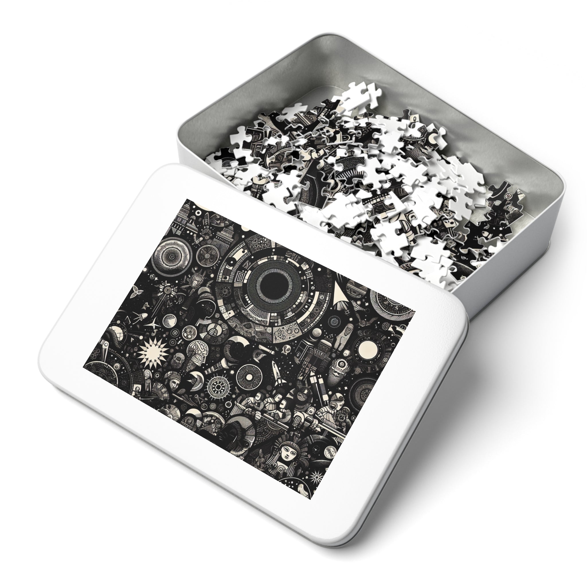 Jigsaw Puzzle with Tin