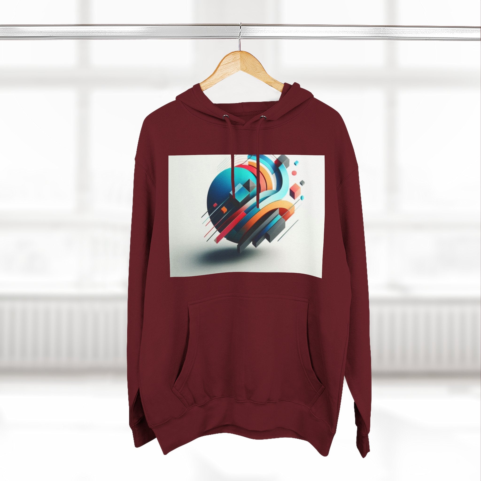 Three-Panel Fleece Hoodie