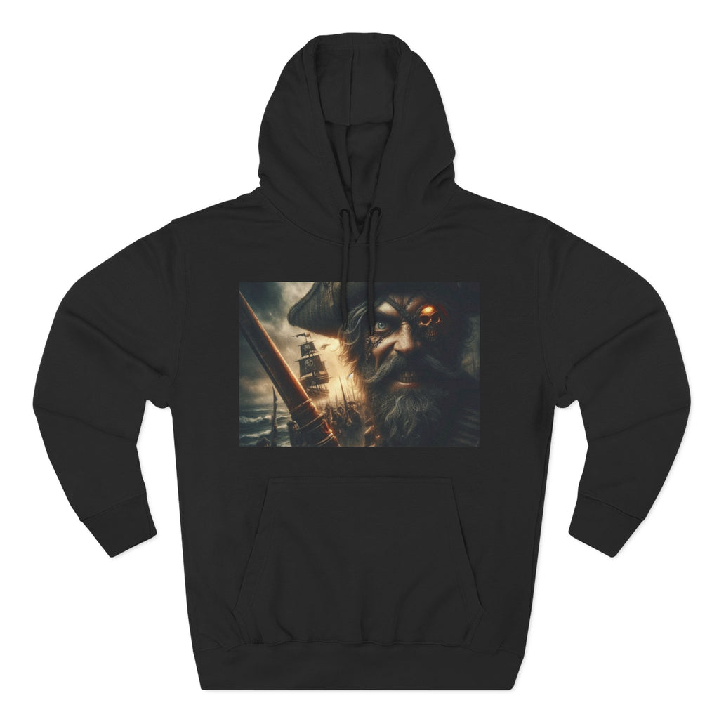 Three-Panel Fleece Hoodie