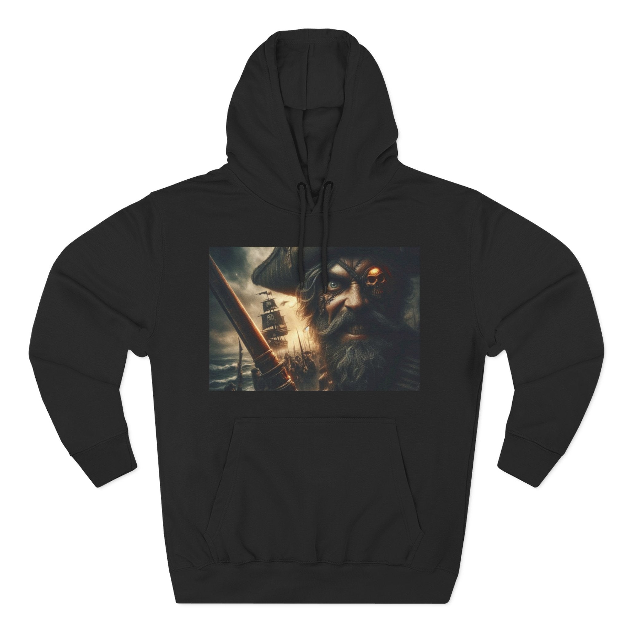 Three-Panel Fleece Hoodie