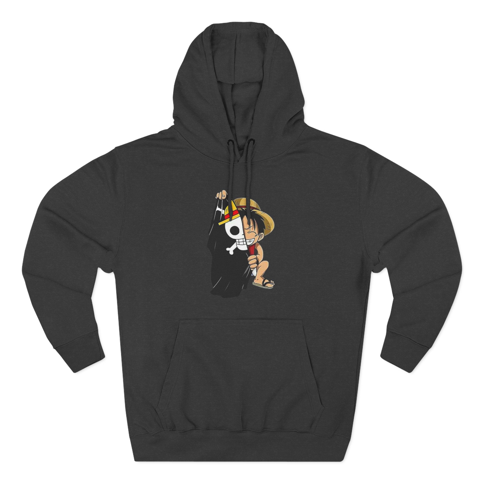 Three-Panel Fleece Hoodie
