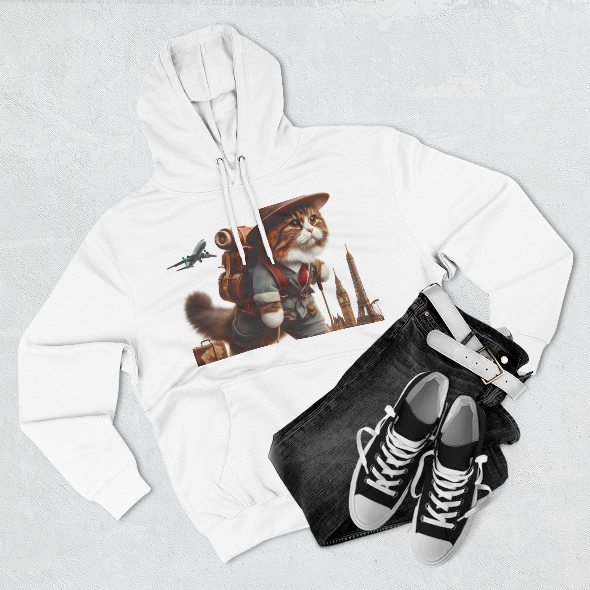 Three-Panel Fleece Hoodie
