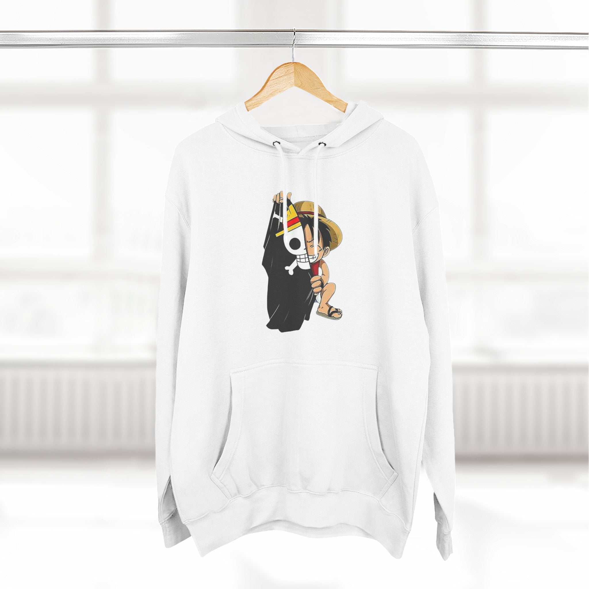 Three-Panel Fleece Hoodie