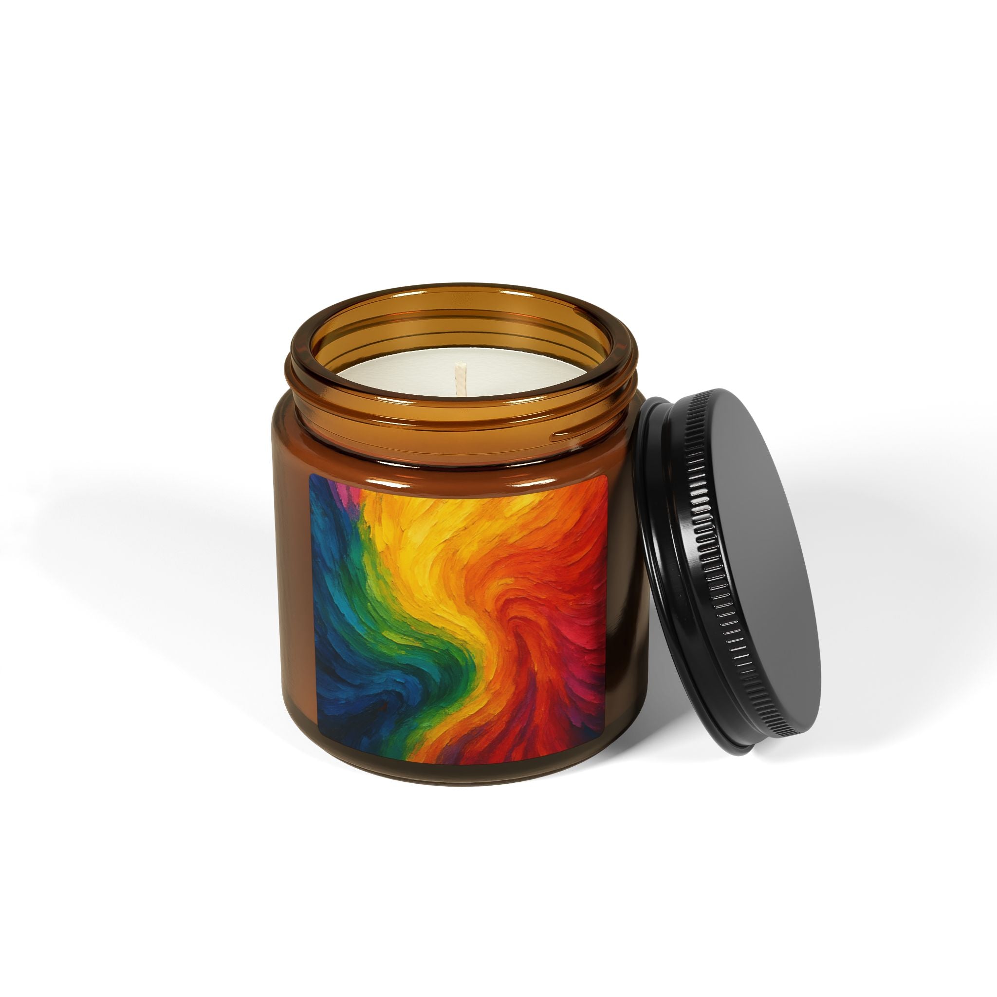 Scented Soy Candle (Multi-Size, Amber Jar)