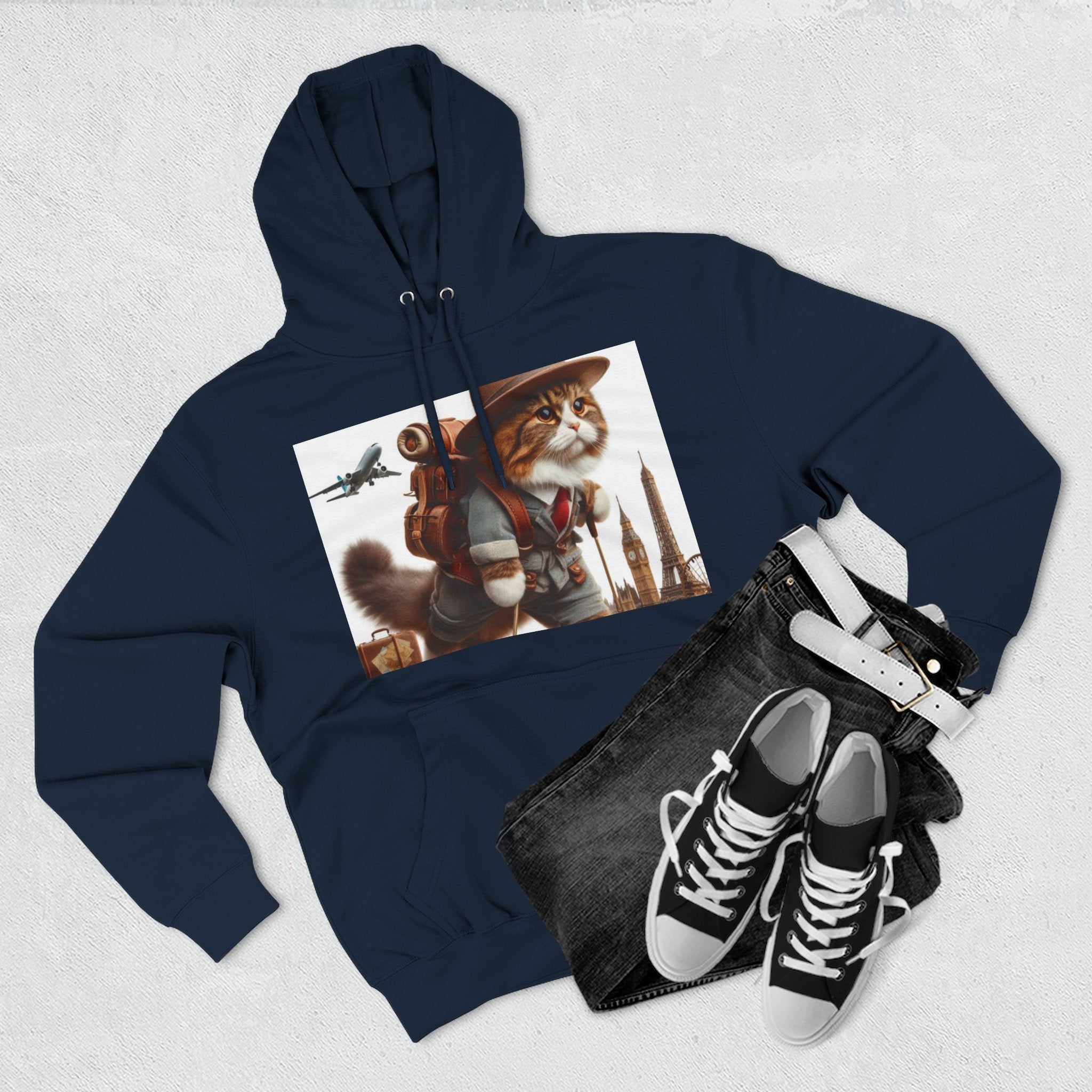 Three-Panel Fleece Hoodie