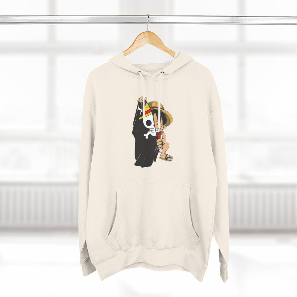 Three-Panel Fleece Hoodie