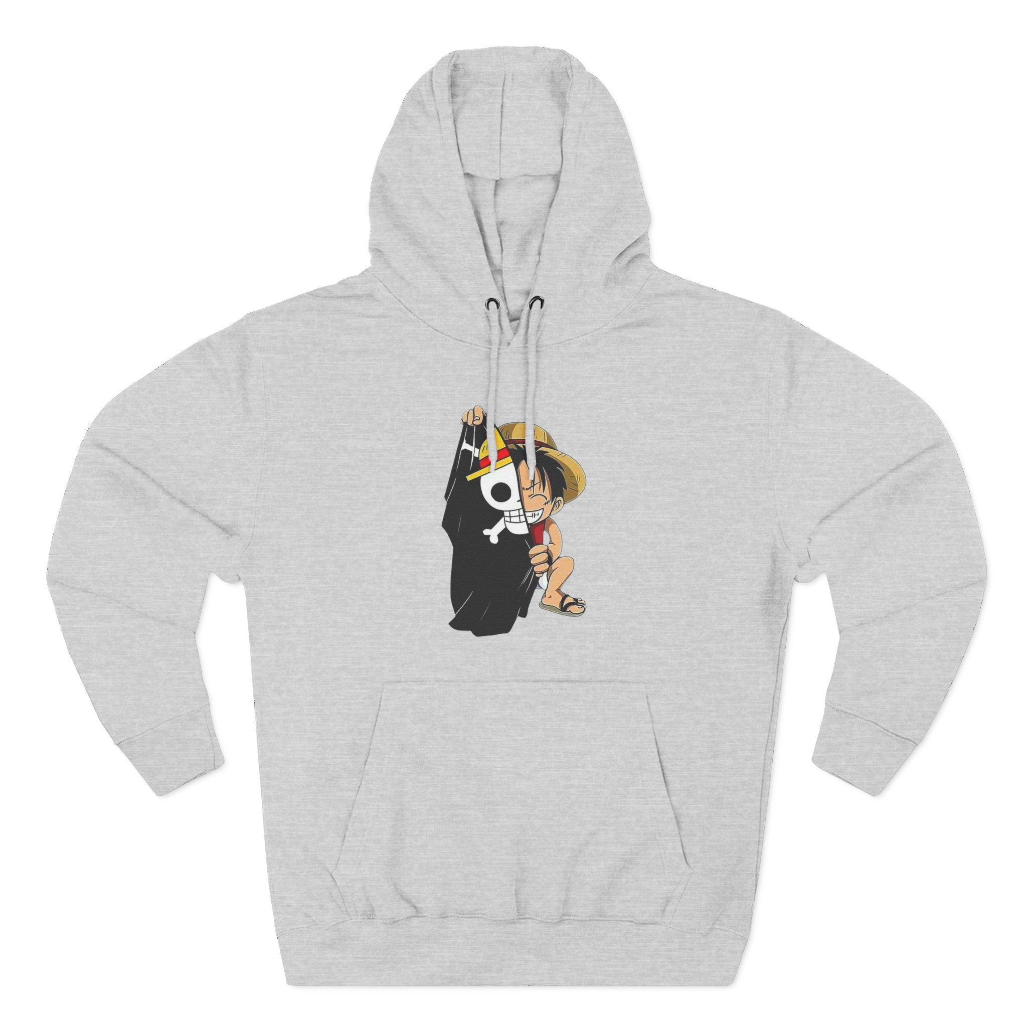 Three-Panel Fleece Hoodie