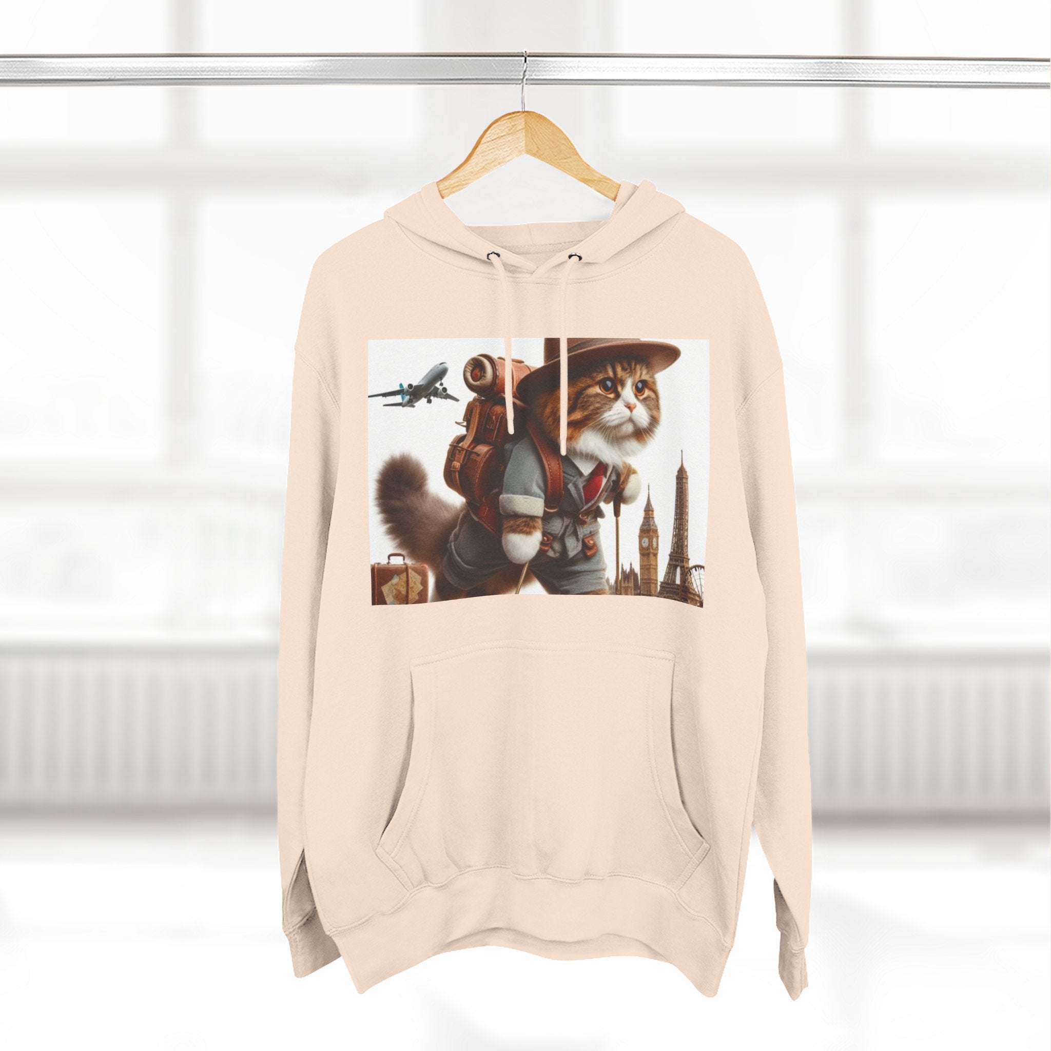 Three-Panel Fleece Hoodie