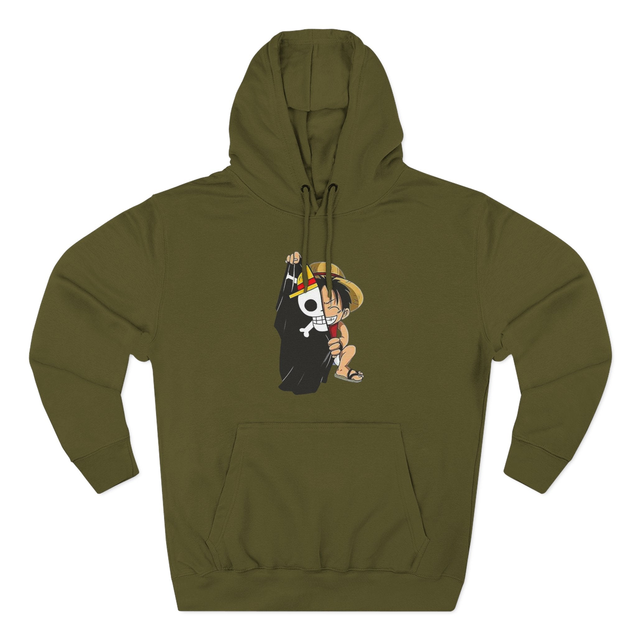 Three-Panel Fleece Hoodie