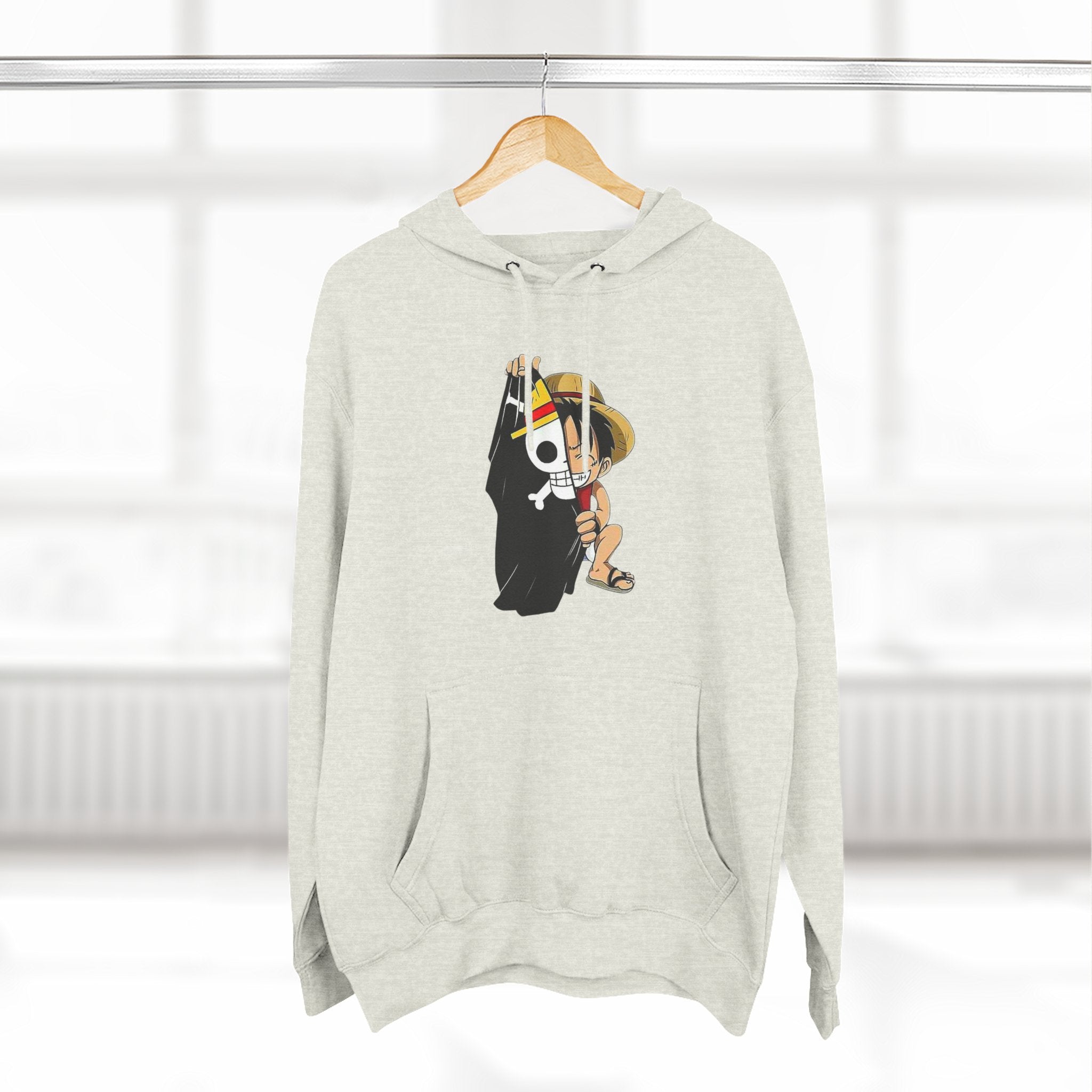 Three-Panel Fleece Hoodie