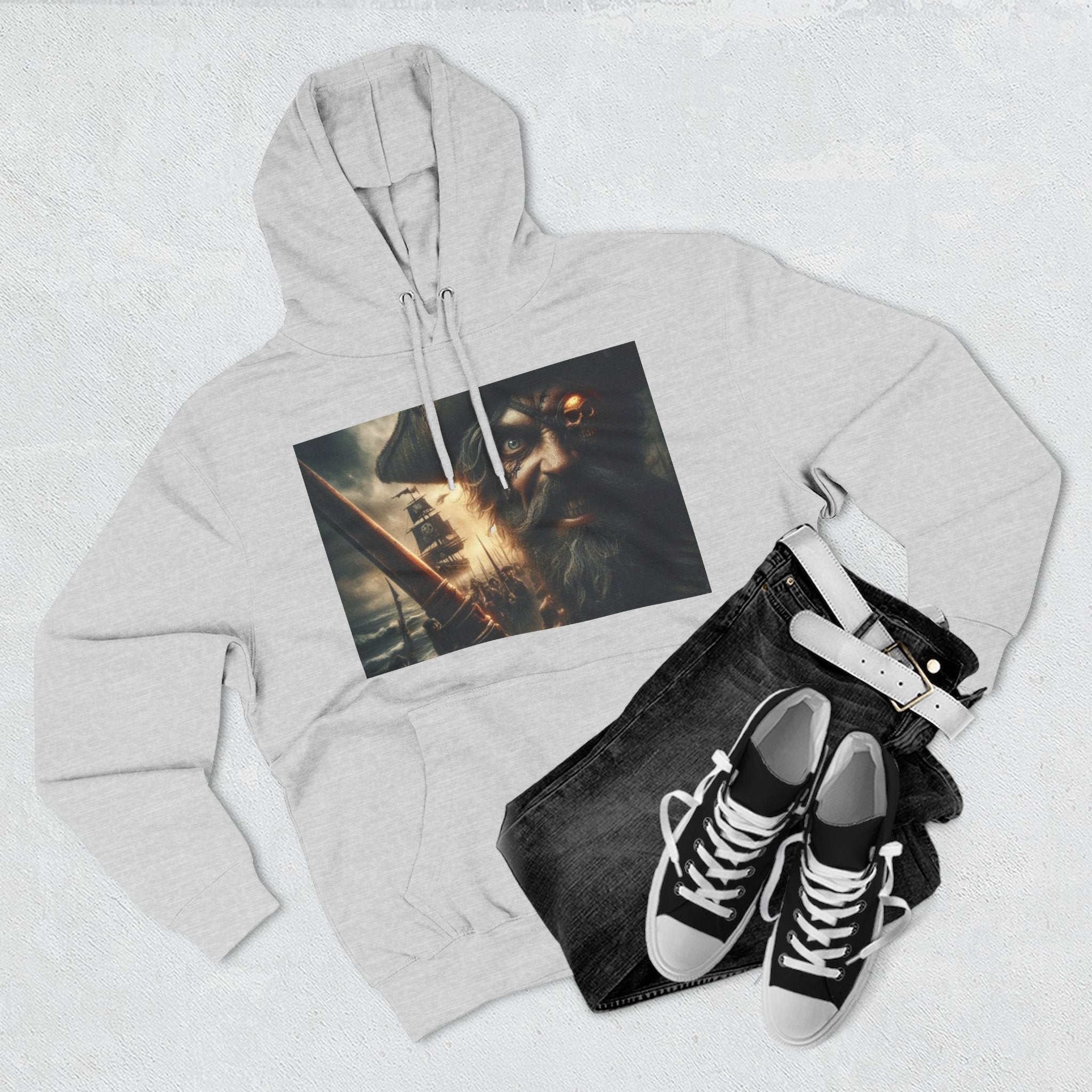 Three-Panel Fleece Hoodie