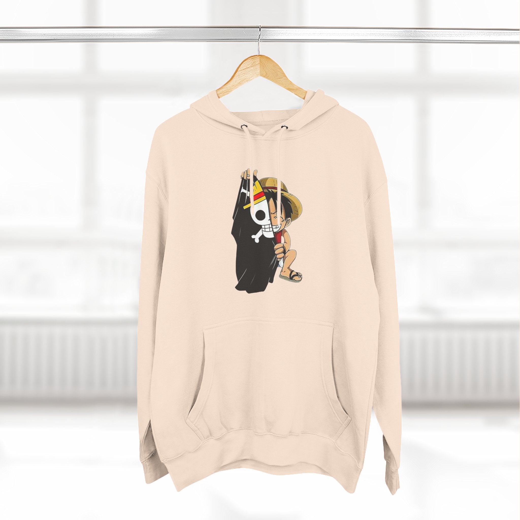 Three-Panel Fleece Hoodie