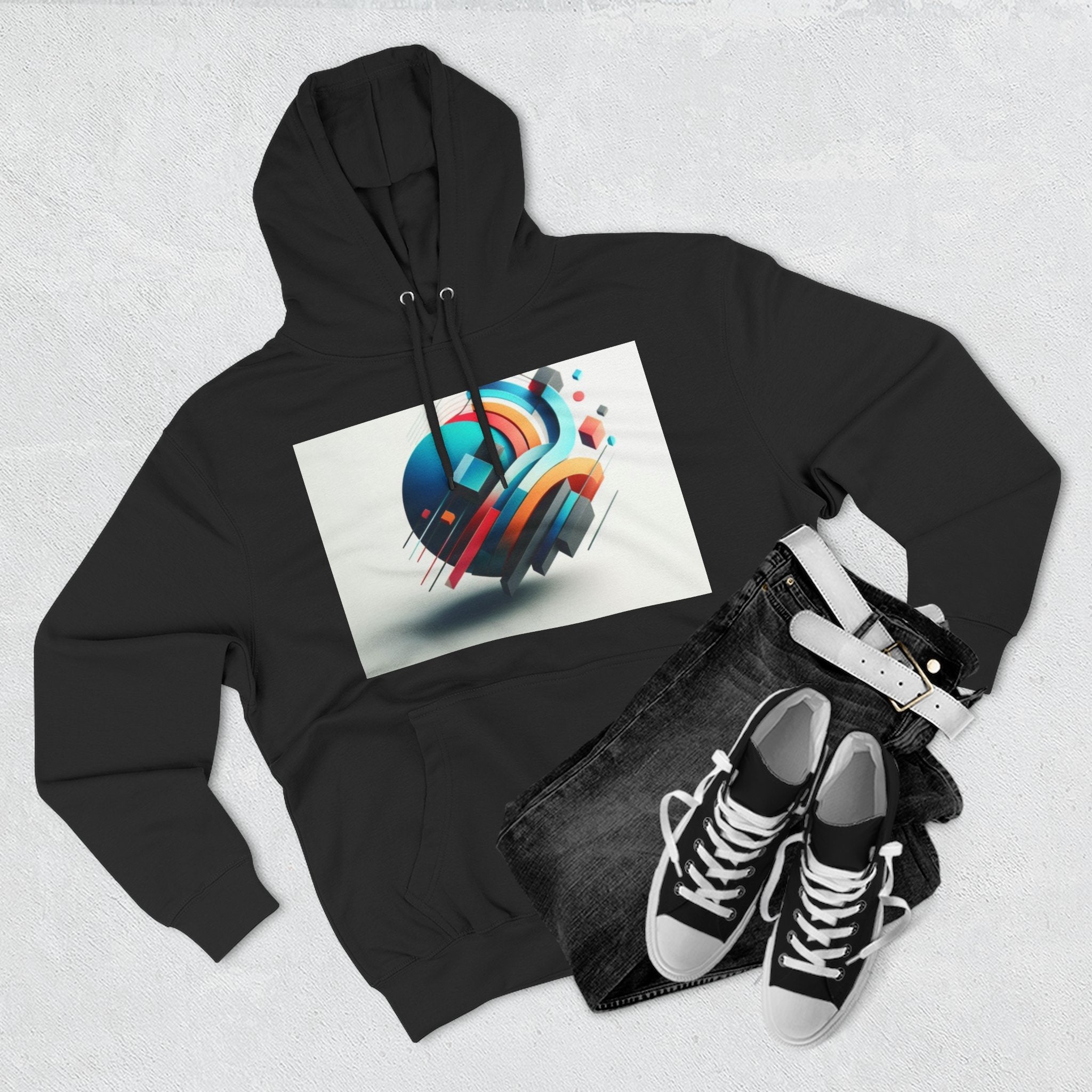 Three-Panel Fleece Hoodie