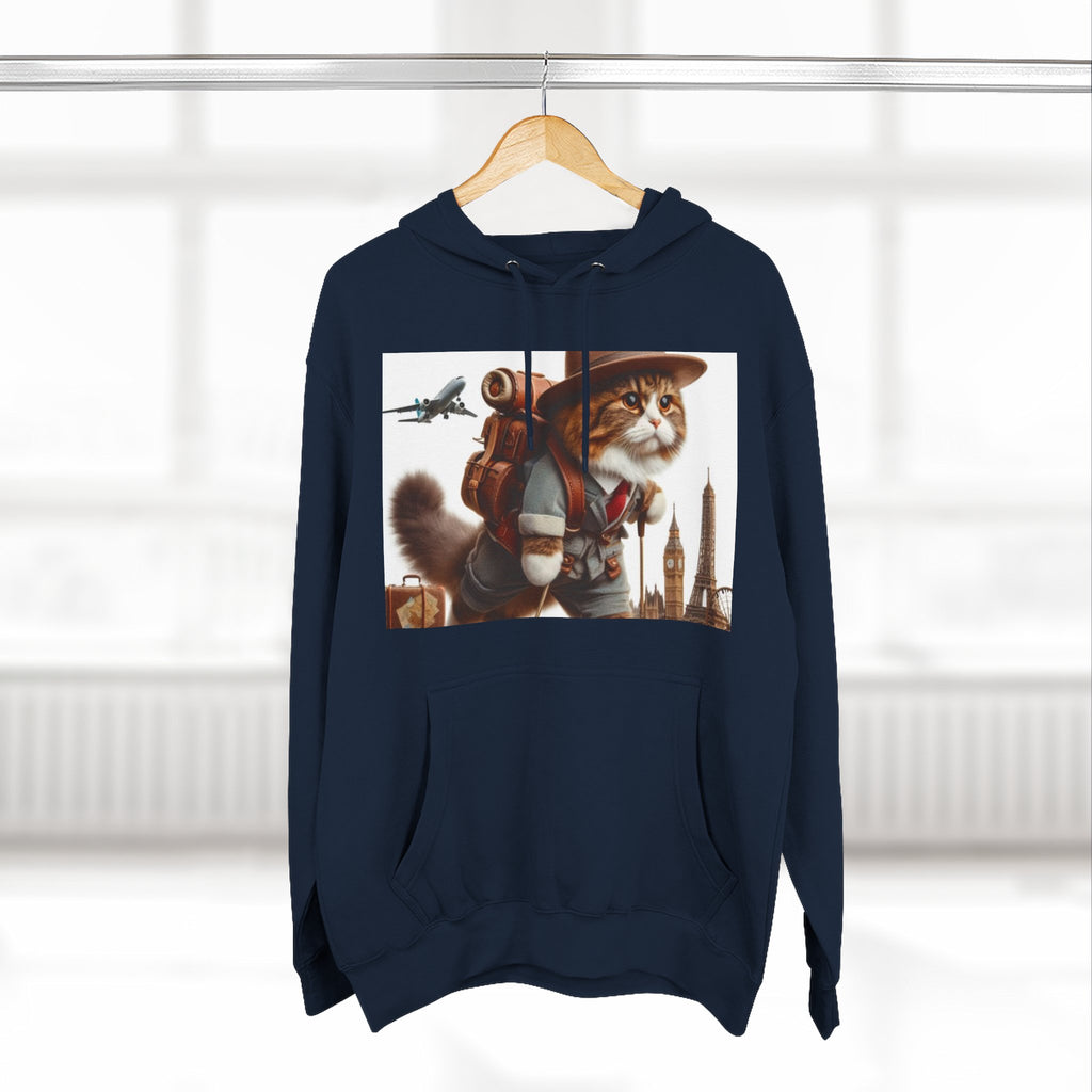 Three-Panel Fleece Hoodie
