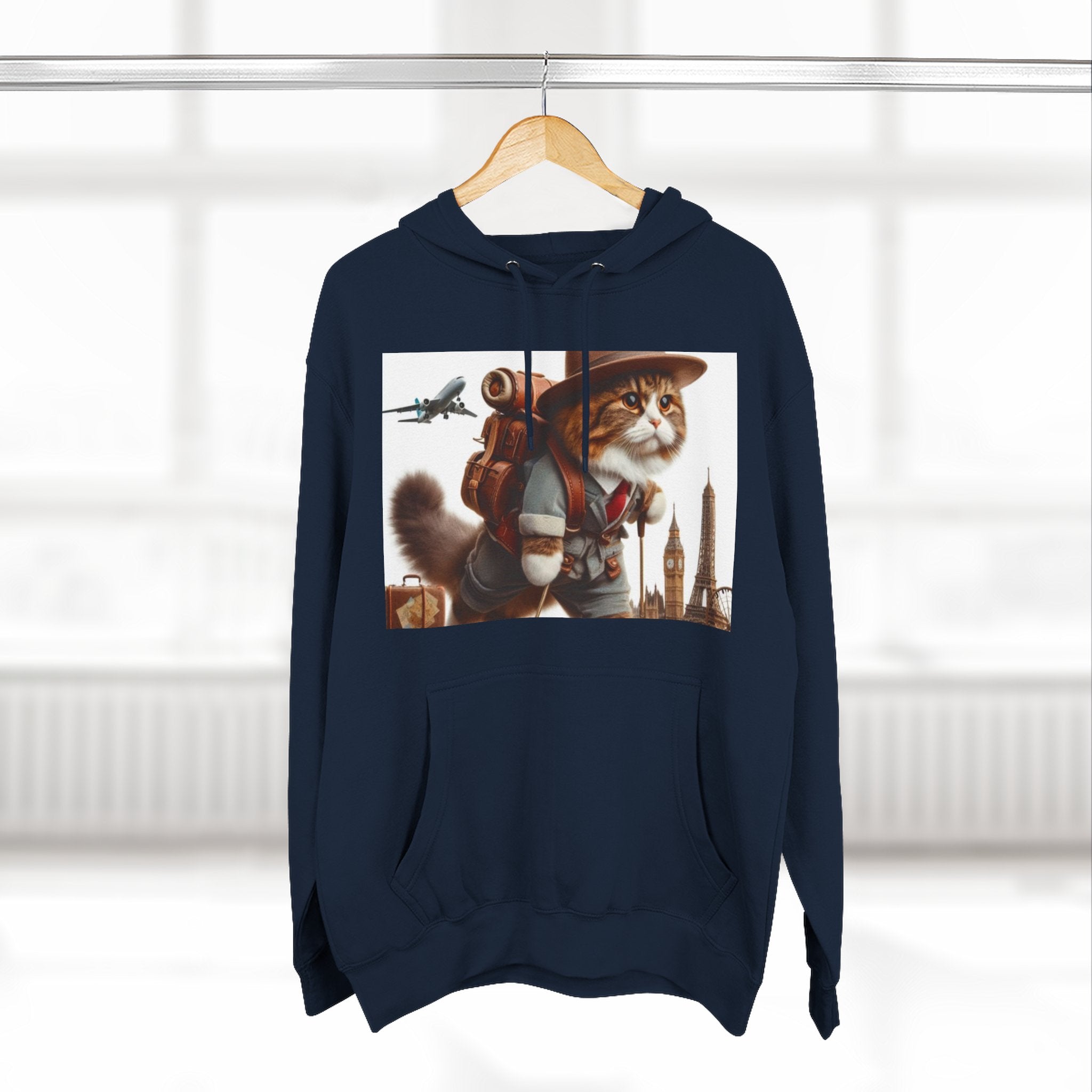 Three-Panel Fleece Hoodie