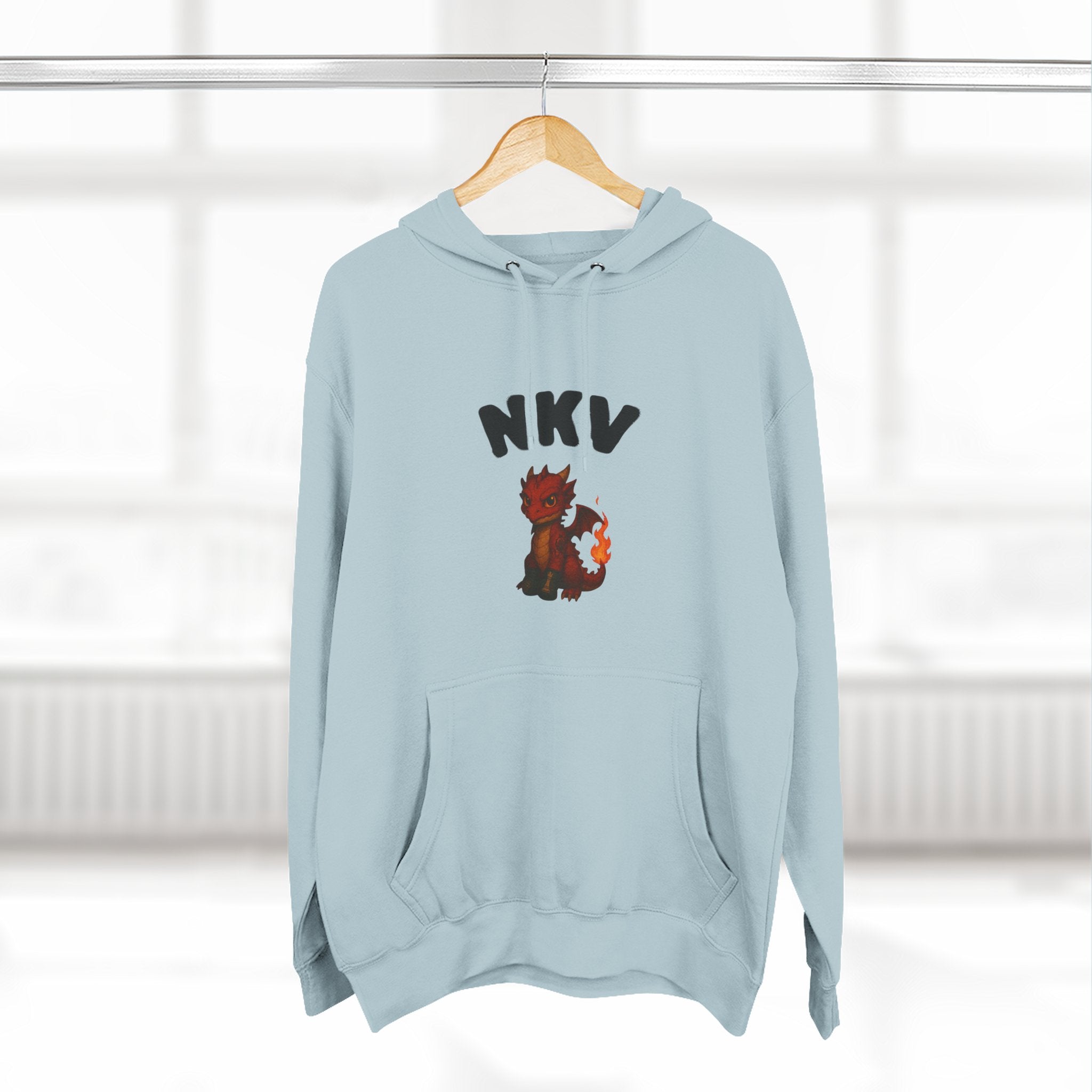 Three-Panel Fleece Hoodie