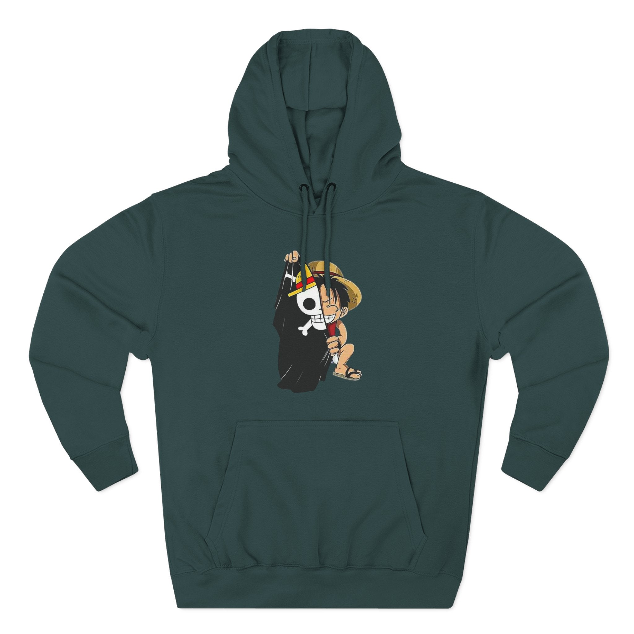 Three-Panel Fleece Hoodie