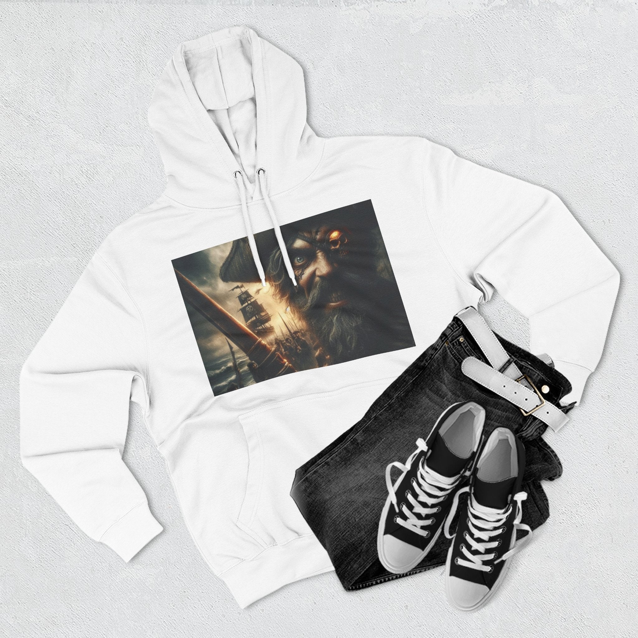Three-Panel Fleece Hoodie