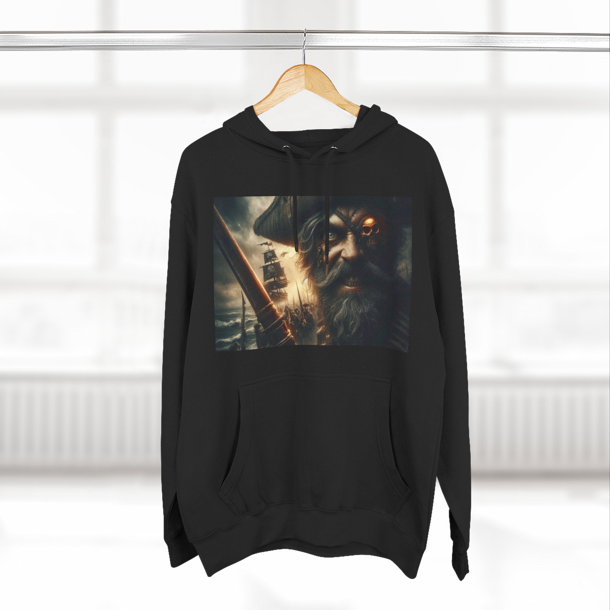 Three-Panel Fleece Hoodie