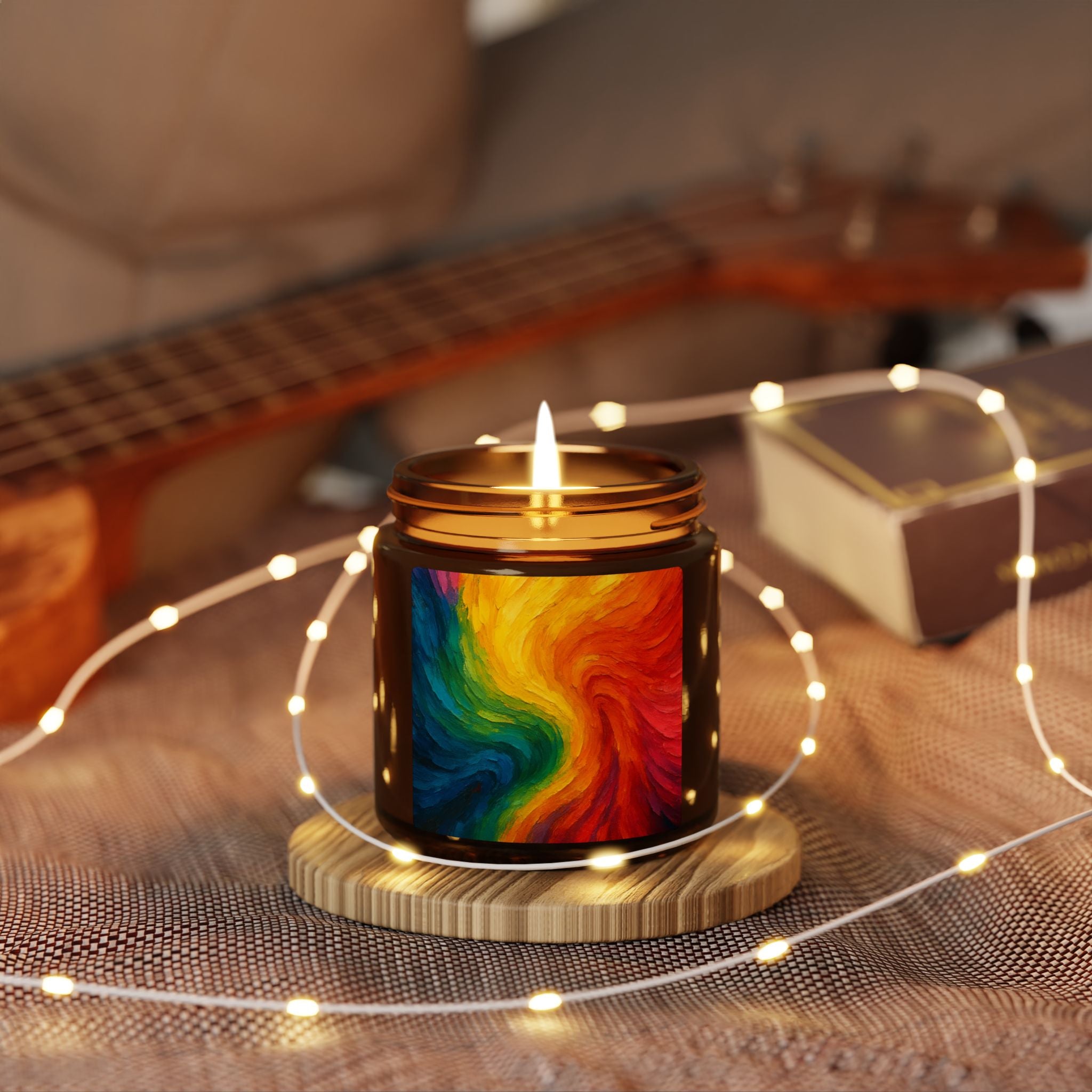 Scented Soy Candle (Multi-Size, Amber Jar)