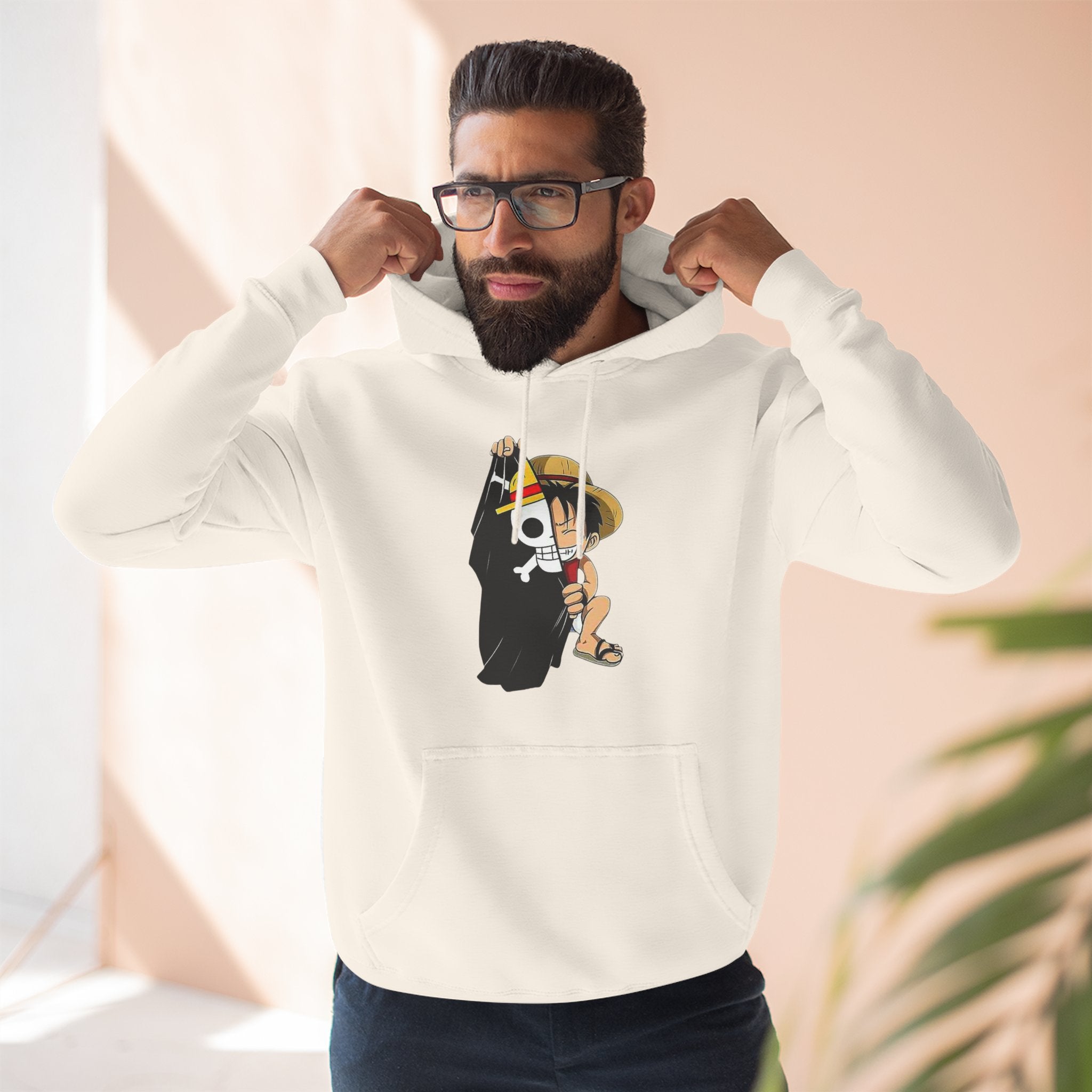 Three-Panel Fleece Hoodie