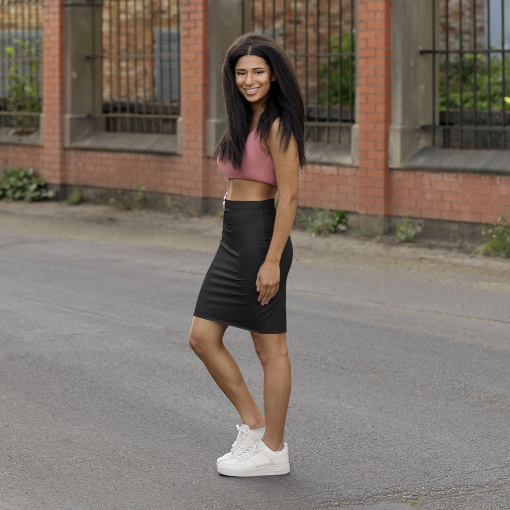 Women's Mid-Waist Pencil Skirt (AOP)