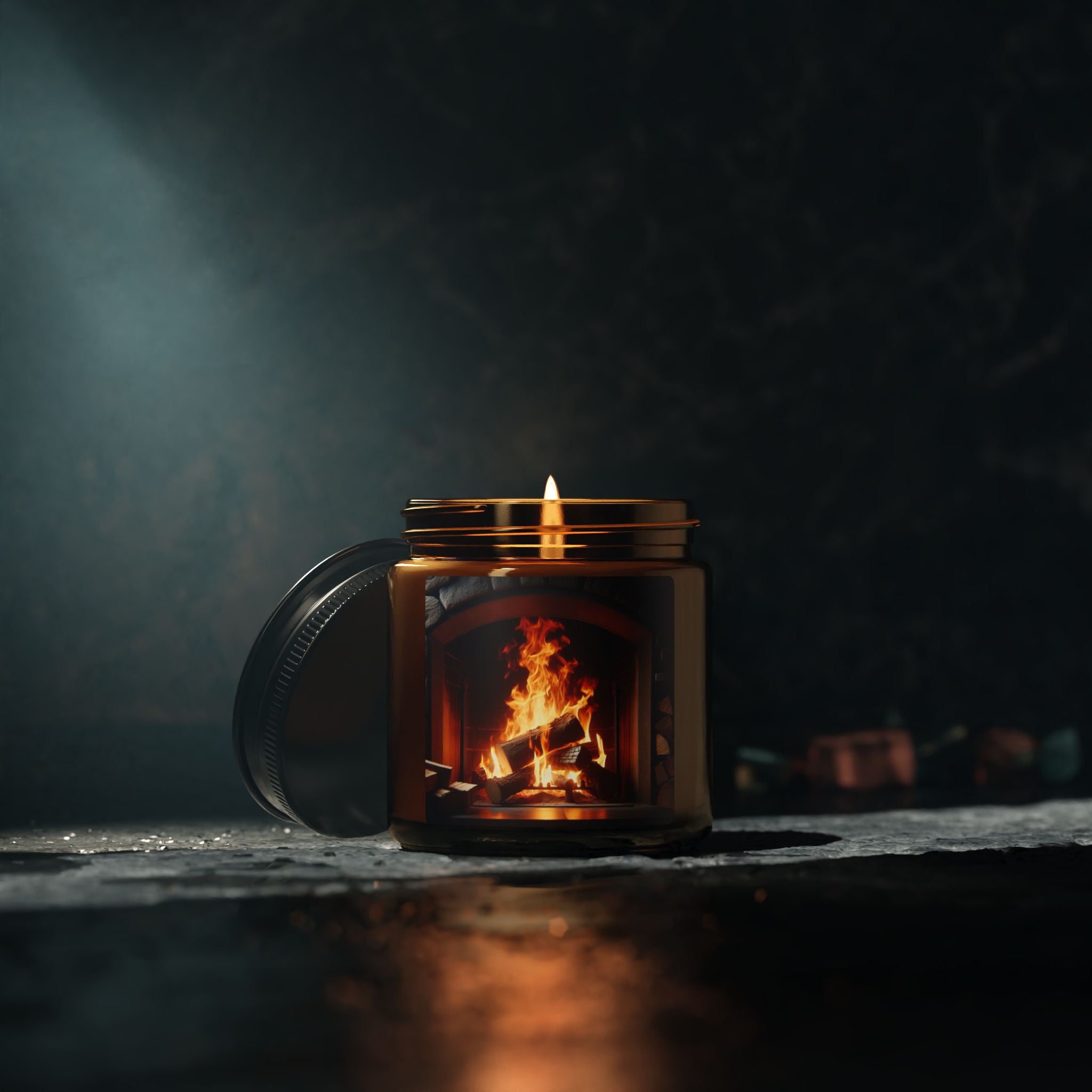 Scented Soy Candle (Multi-Size, Amber Jar)