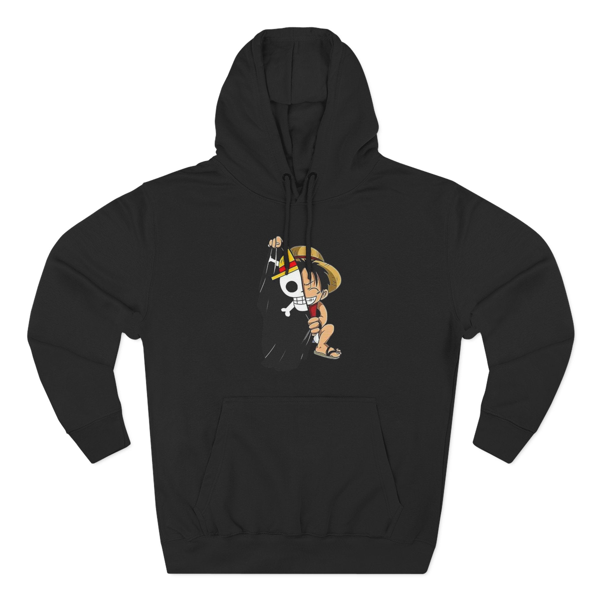 Three-Panel Fleece Hoodie