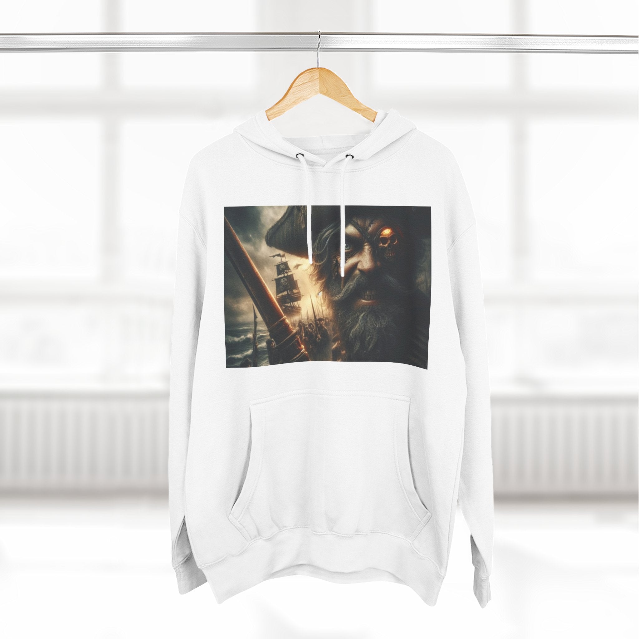 Three-Panel Fleece Hoodie
