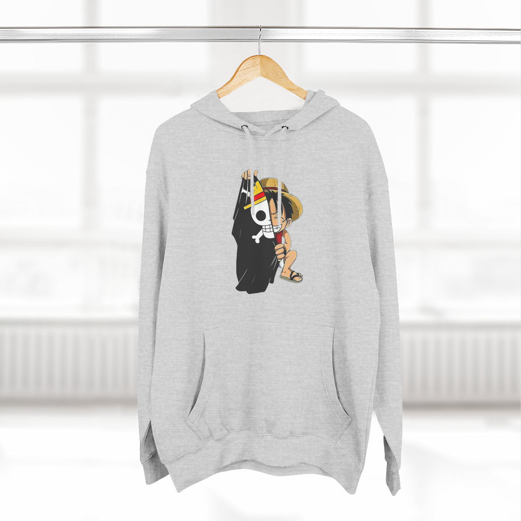 Three-Panel Fleece Hoodie