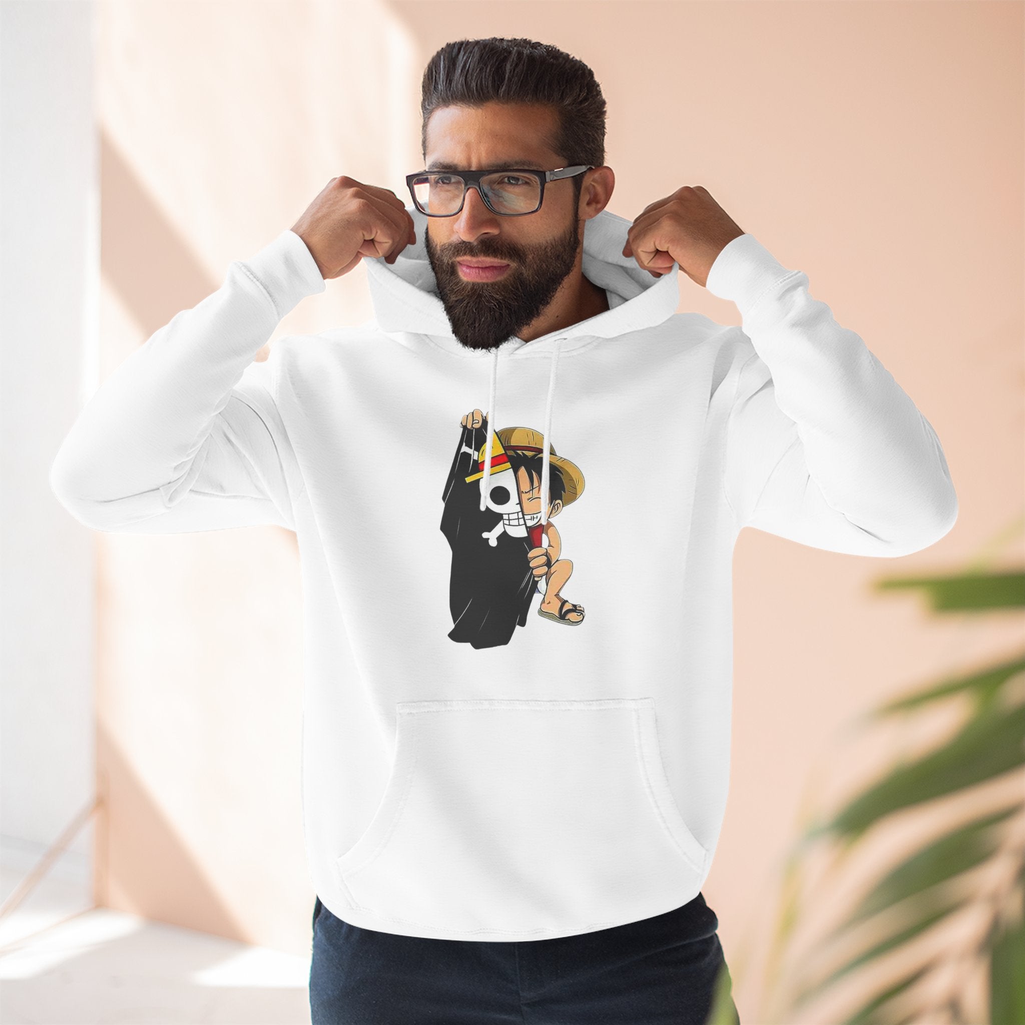 Three-Panel Fleece Hoodie
