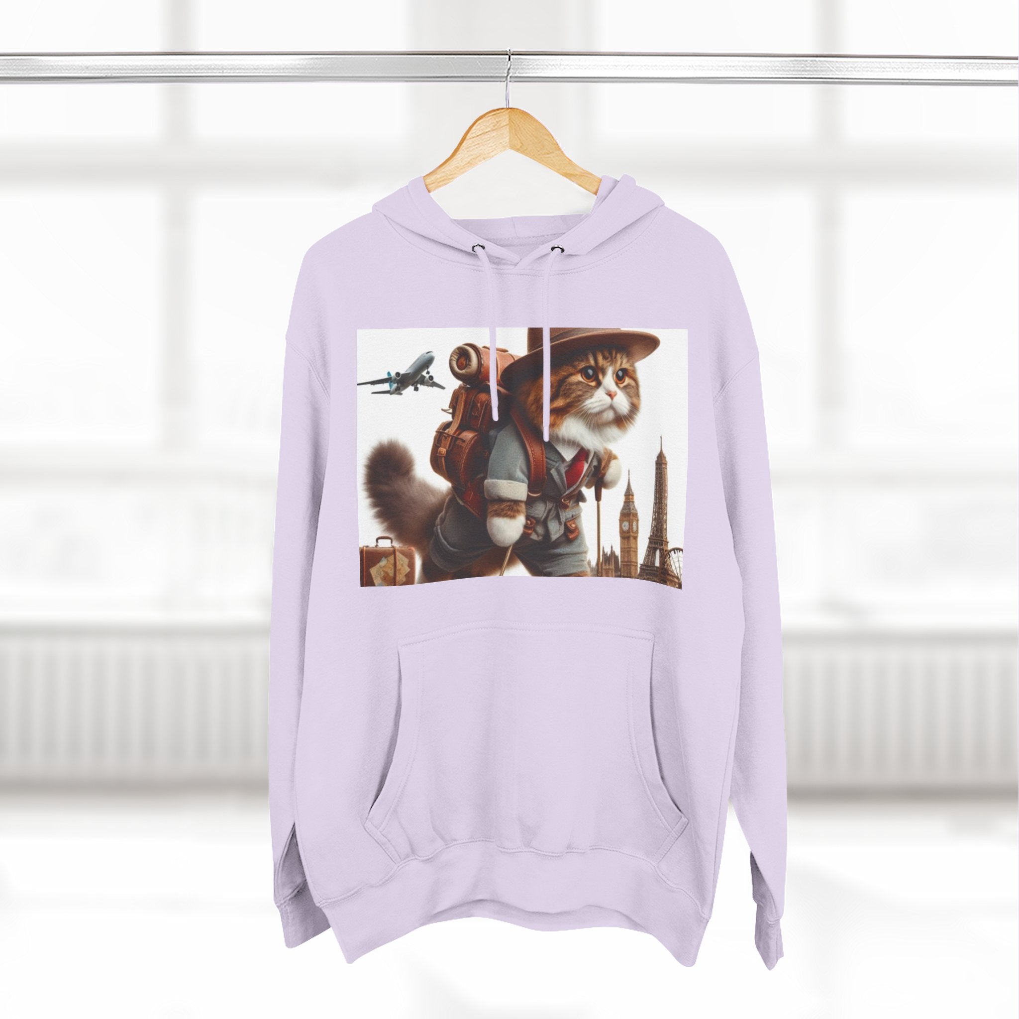 Three-Panel Fleece Hoodie