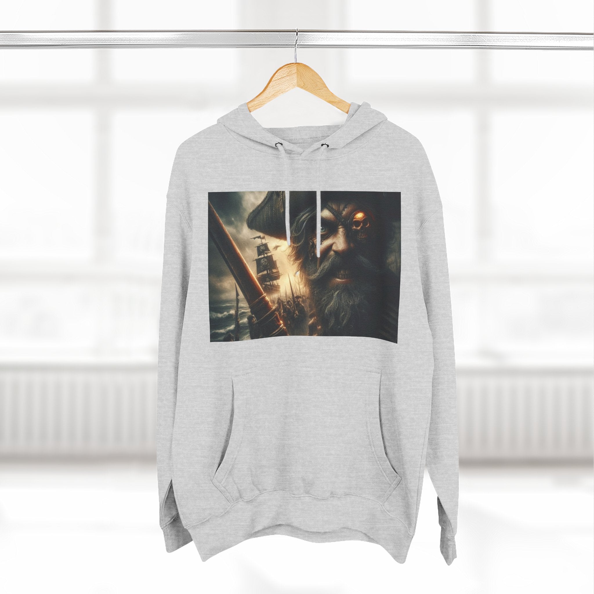 Three-Panel Fleece Hoodie