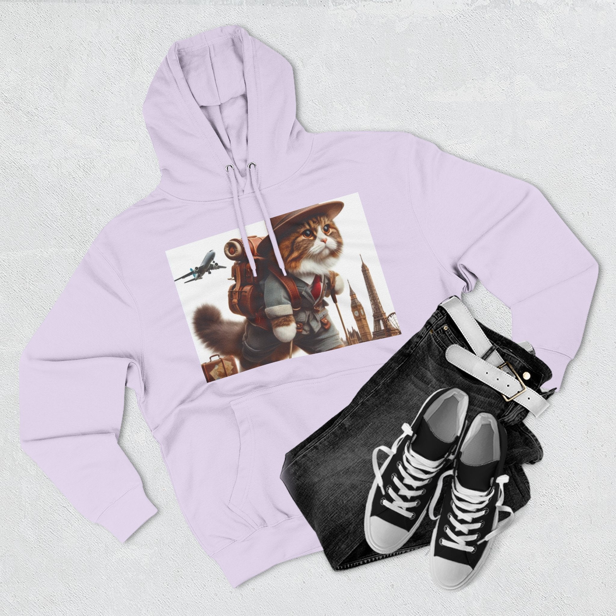 Three-Panel Fleece Hoodie