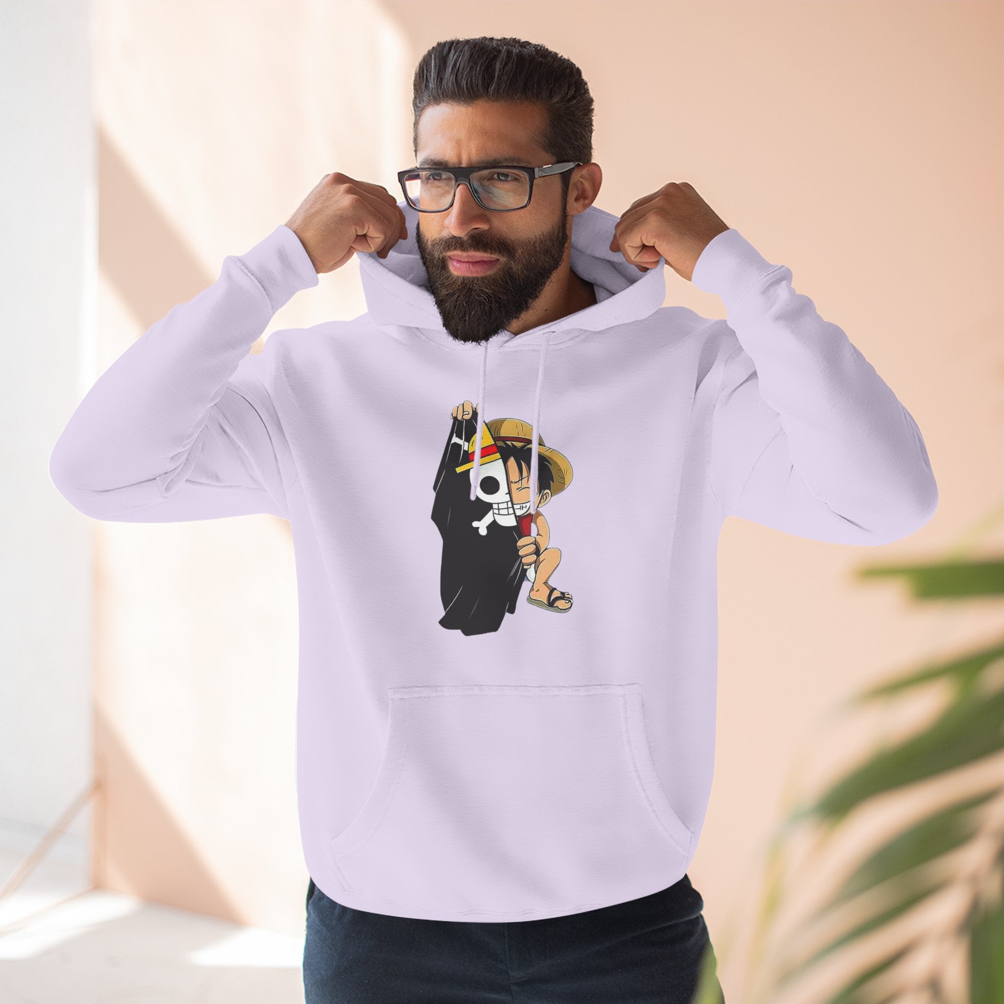 Three-Panel Fleece Hoodie
