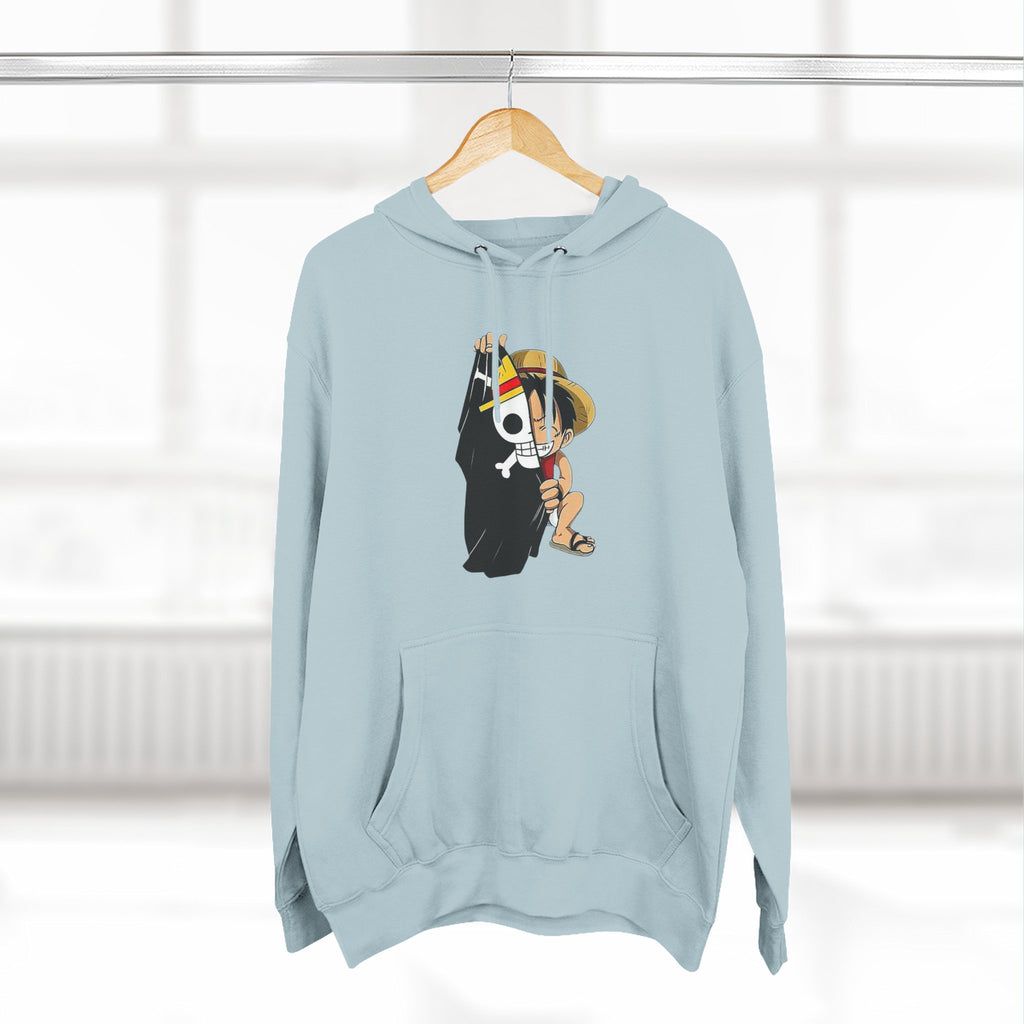 Three-Panel Fleece Hoodie