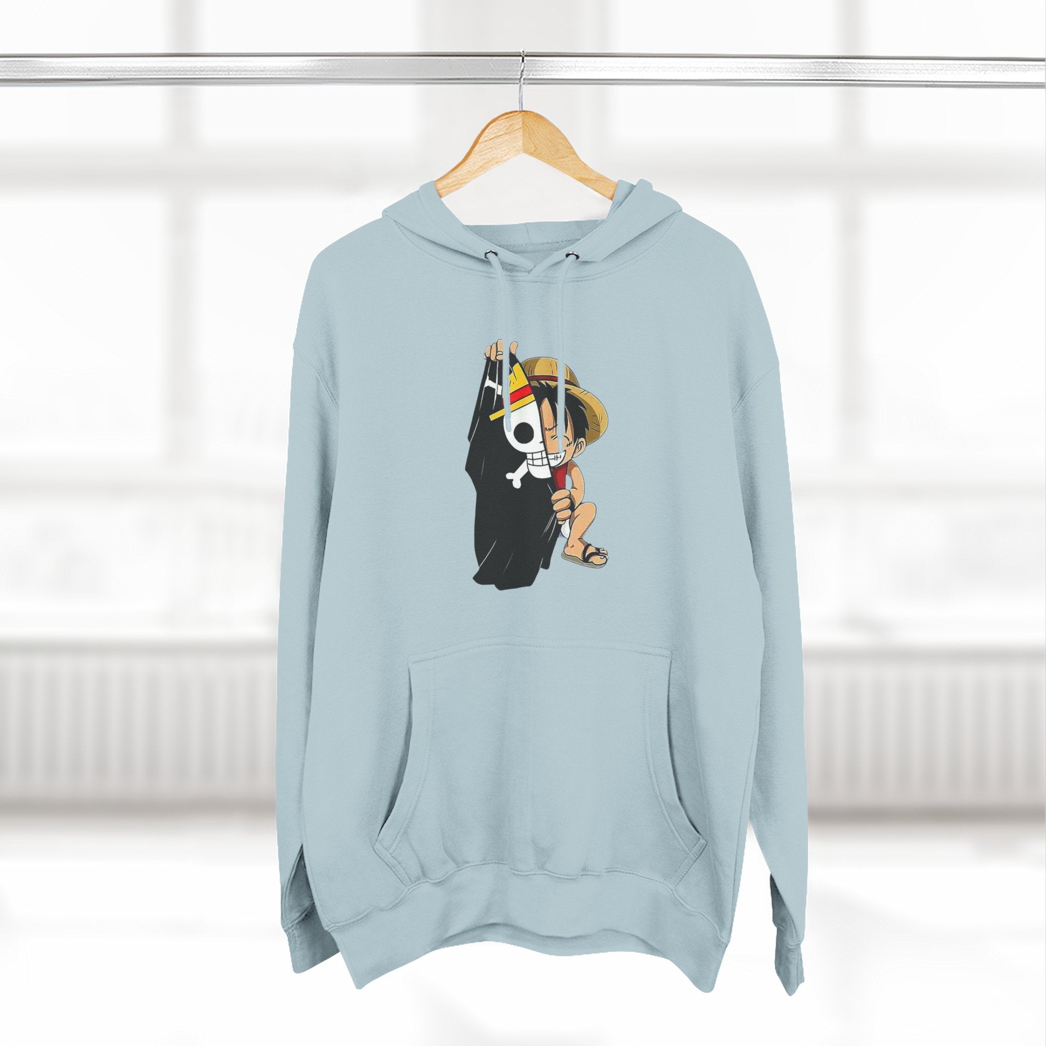 Three-Panel Fleece Hoodie