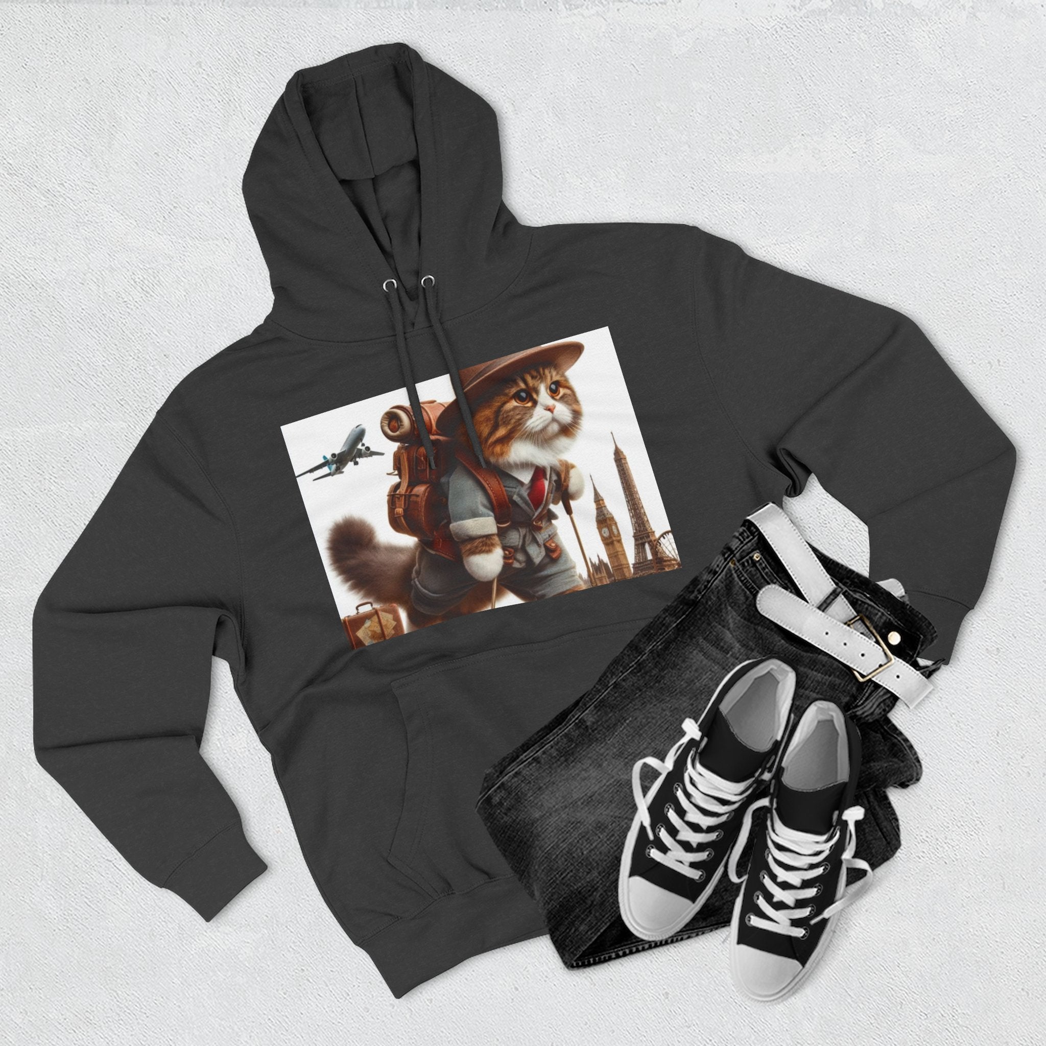 Three-Panel Fleece Hoodie