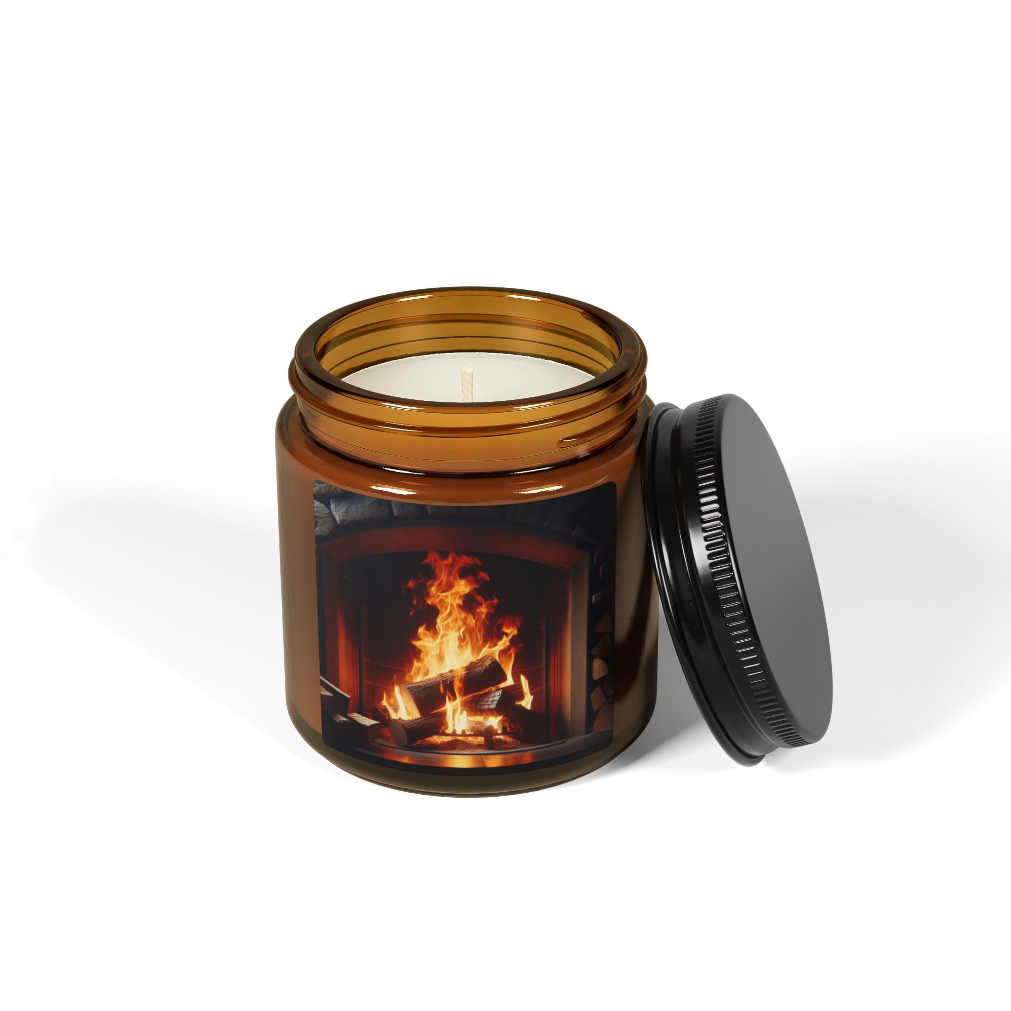 Scented Soy Candle (Multi-Size, Amber Jar)