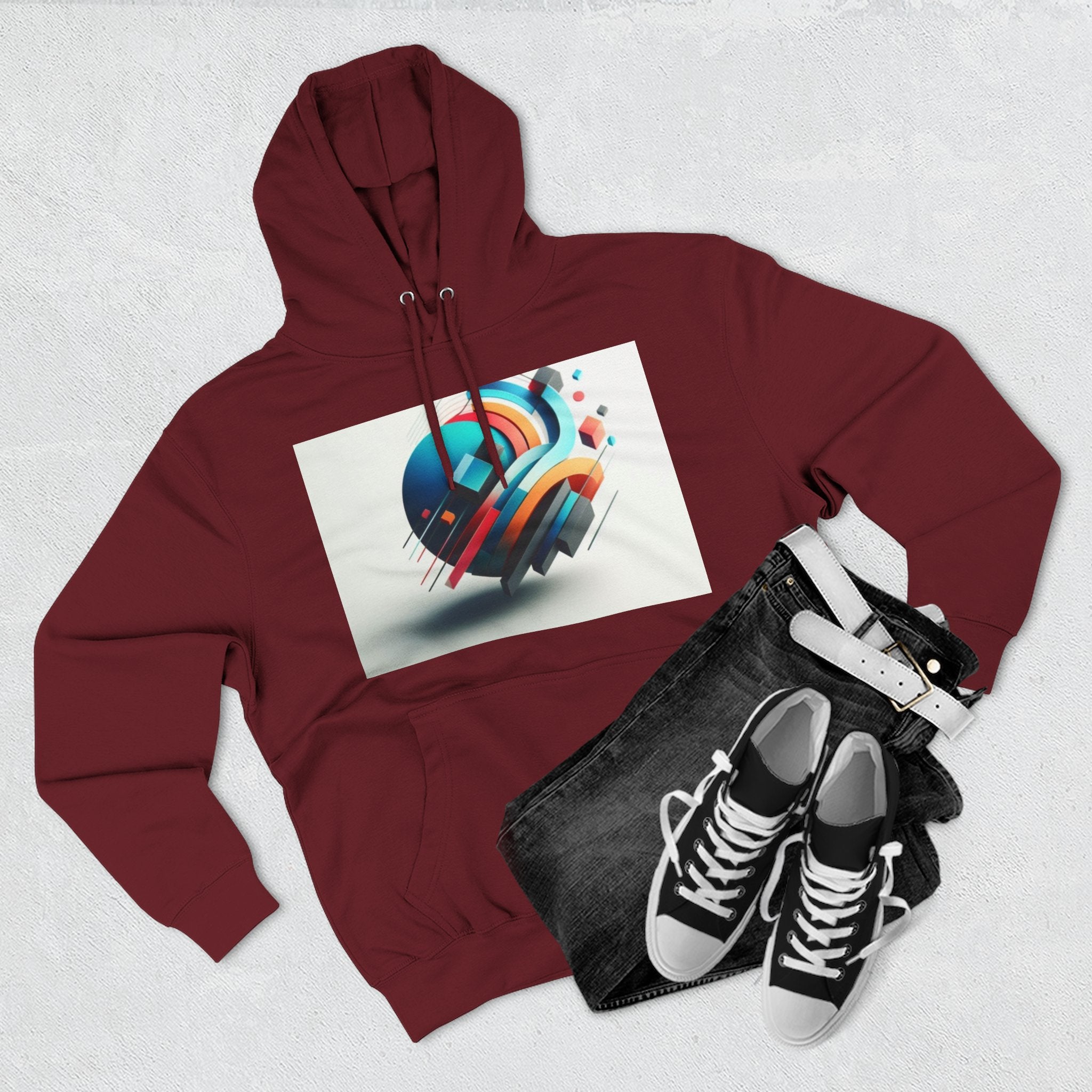 Three-Panel Fleece Hoodie