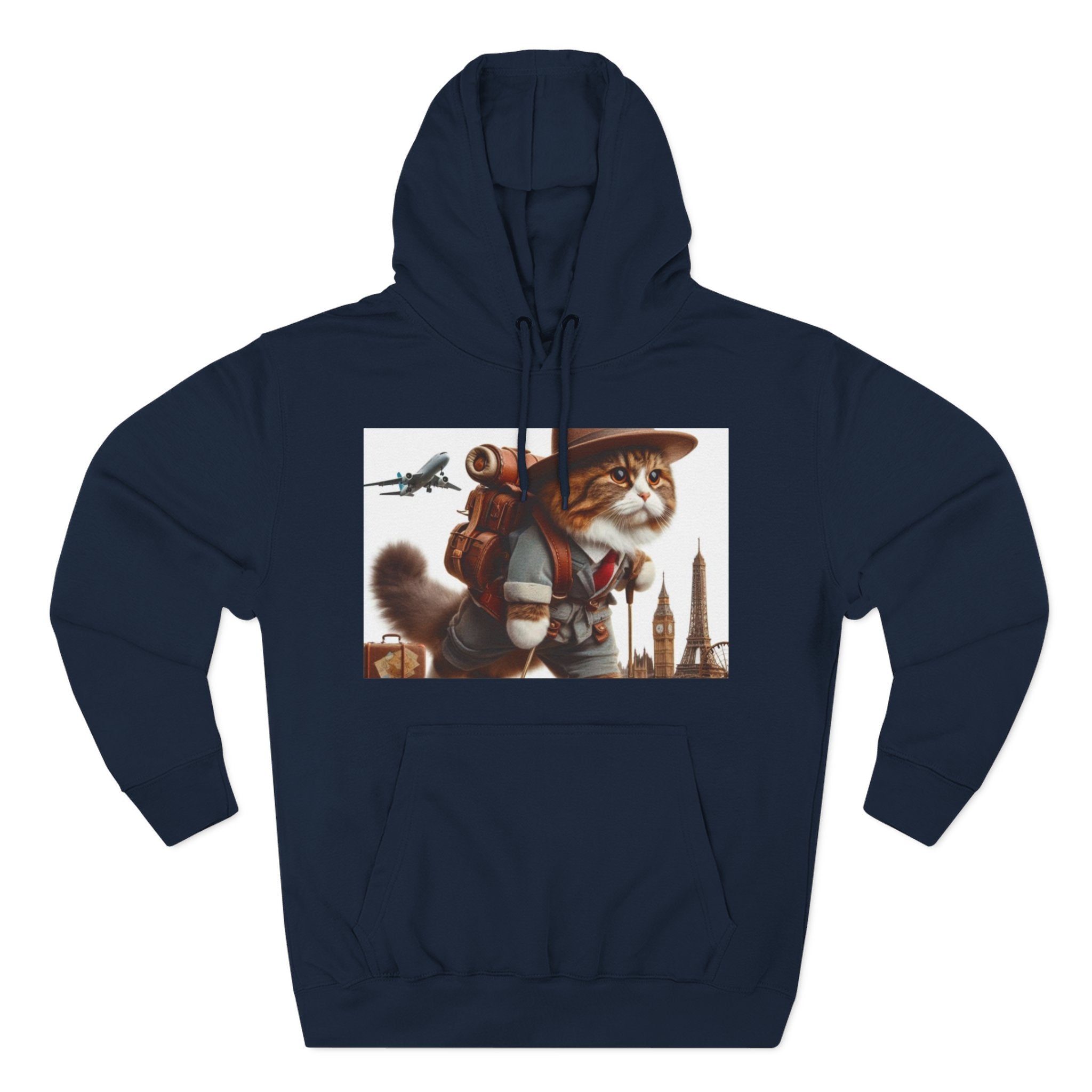 Three-Panel Fleece Hoodie